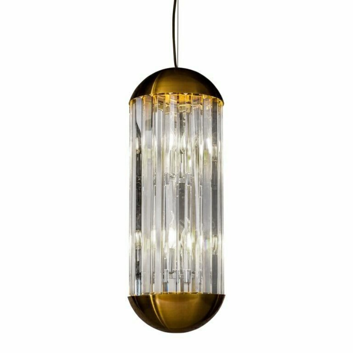 Lampa wisząca SILA kryształowy z brązowym