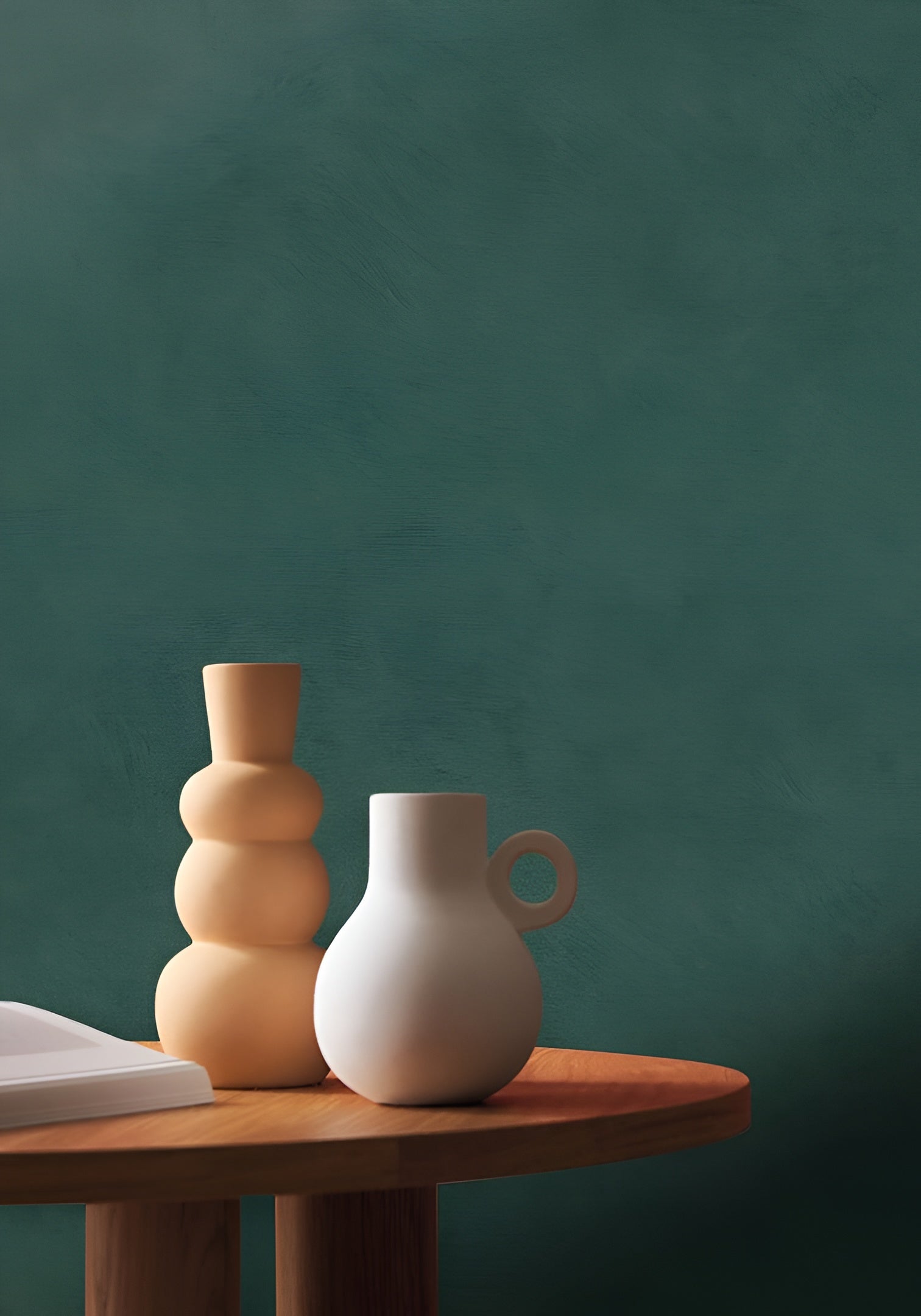 Strukturierte Tapete, die Leinwand imitiert ARGILE - DUNKELGRÜN VERT ANGLAIS