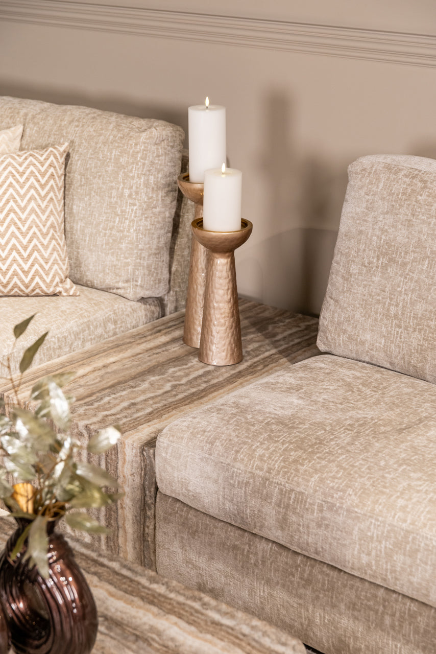 Kaffeetisch DULCE grau-beige Marmor