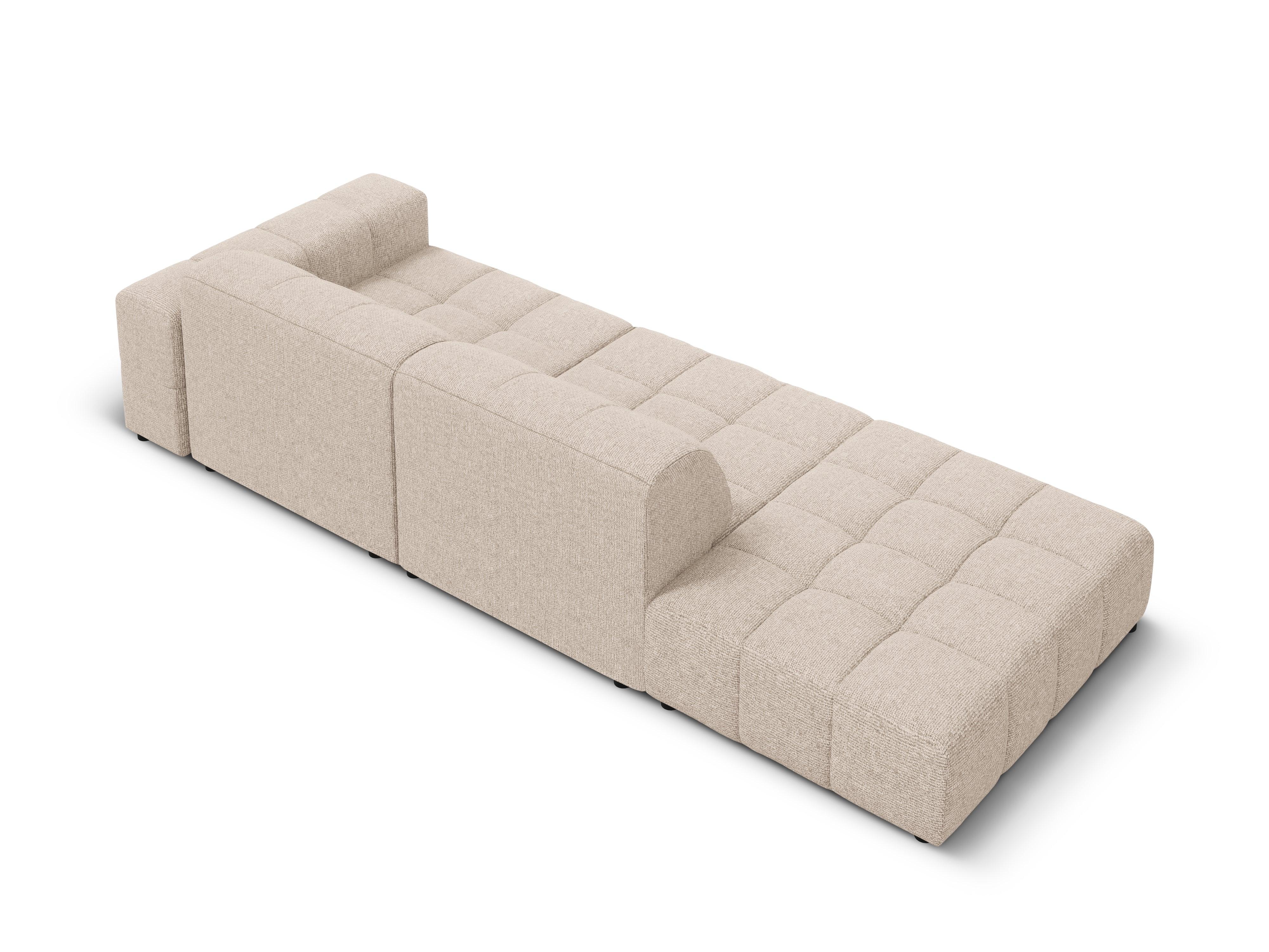 Sofa left 3 seater CHICAGO beige chenille Cosmopolitan Design Eye on Design