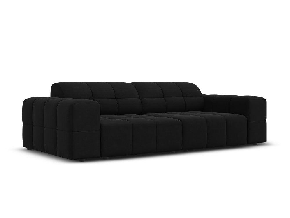 Velvet 3-seater sofa CHICAGO black Cosmopolitan Design Eye on Design