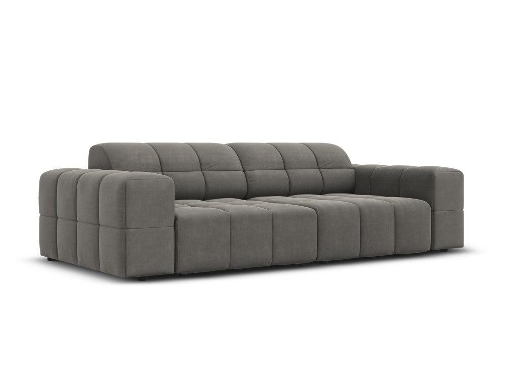 Velvet 3 seater sofa CHICAGO gray Cosmopolitan Design Eye on Design