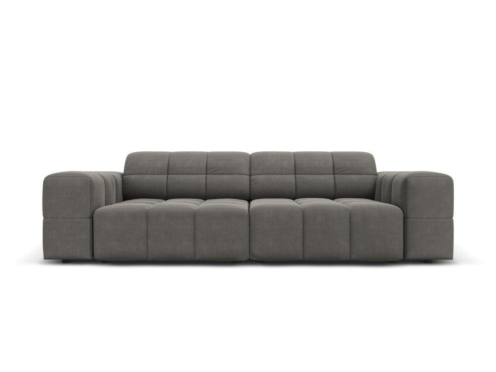 Velvet 3-seater sofa CHICAGO gray Cosmopolitan Design Eye on Design