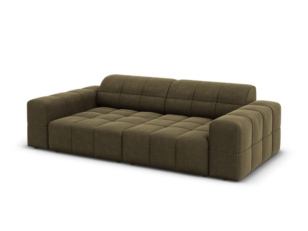 Velvet 3 seater sofa CHICAGO olive Cosmopolitan Design Eye on Design