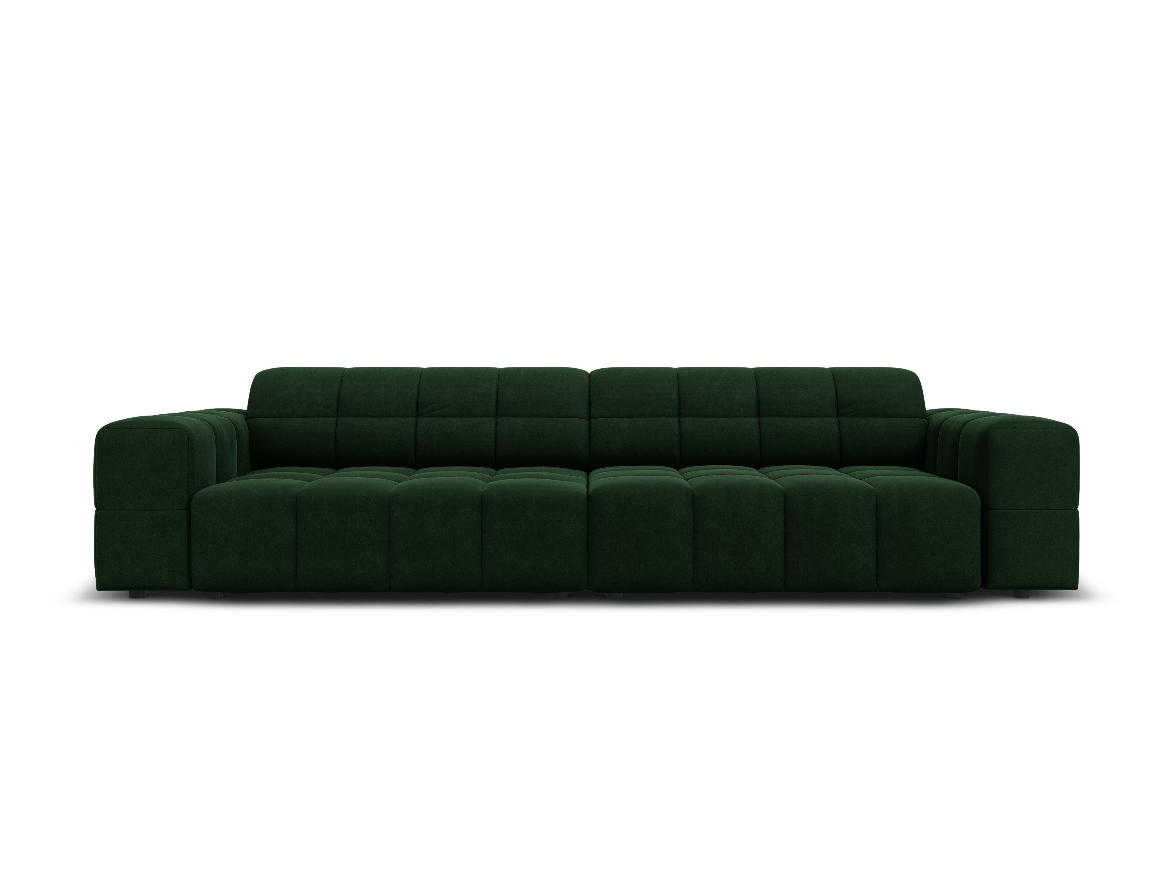 Velvet 4-seater sofa CHICAGO bottled green Cosmopolitan Design Eye on Design