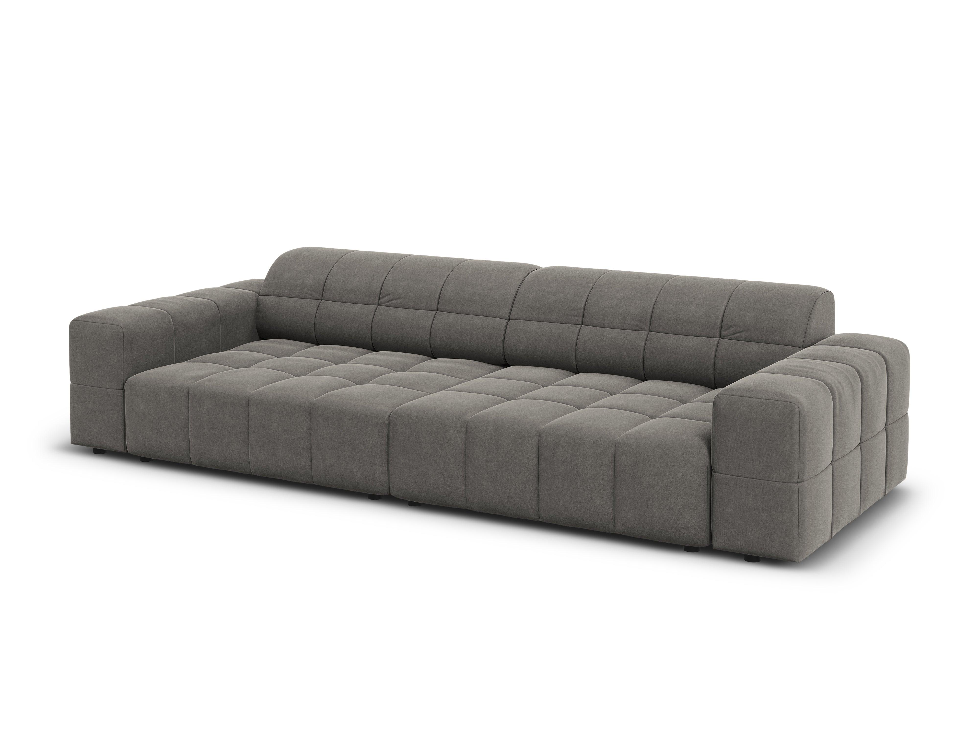 Velvet 4-seater sofa CHICAGO gray Cosmopolitan Design Eye on Design