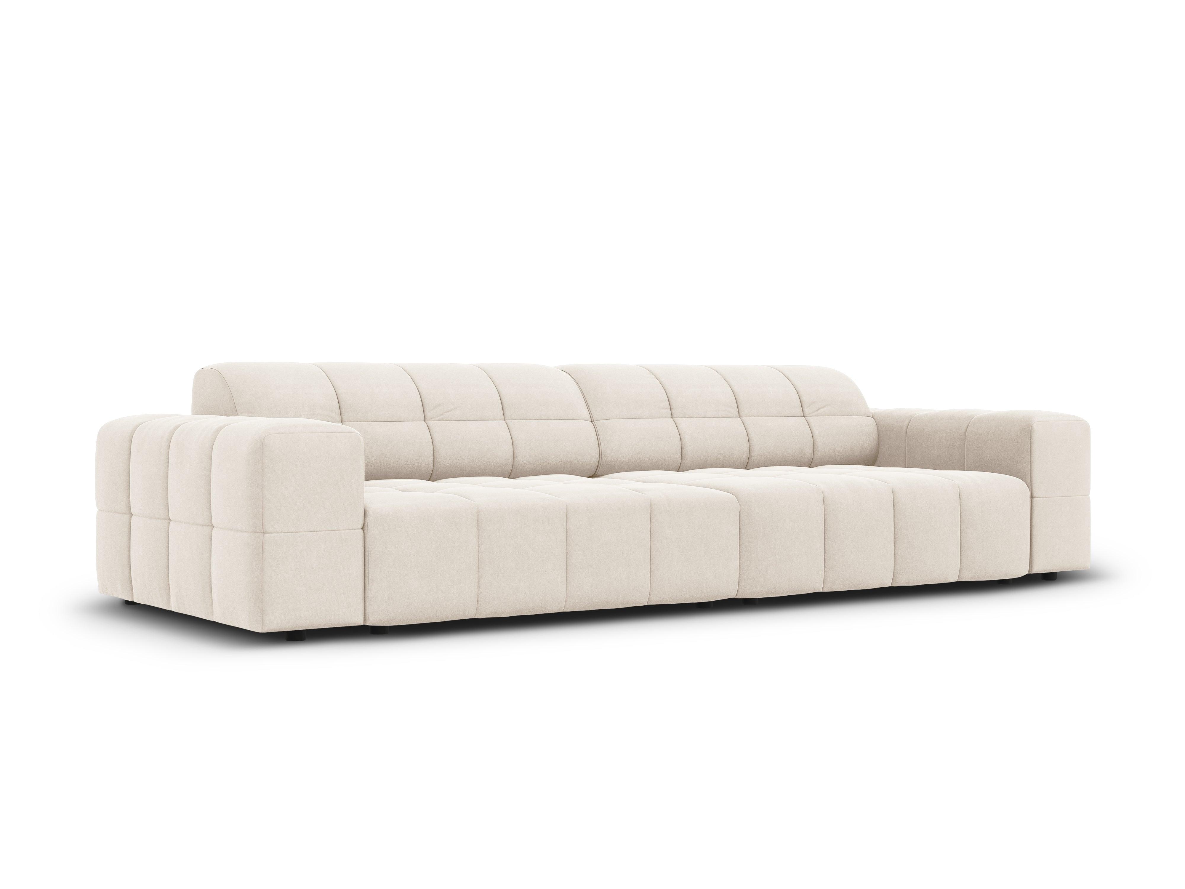 Velvet 4-seater sofa CHICAGO light beige Cosmopolitan Design Eye on Design