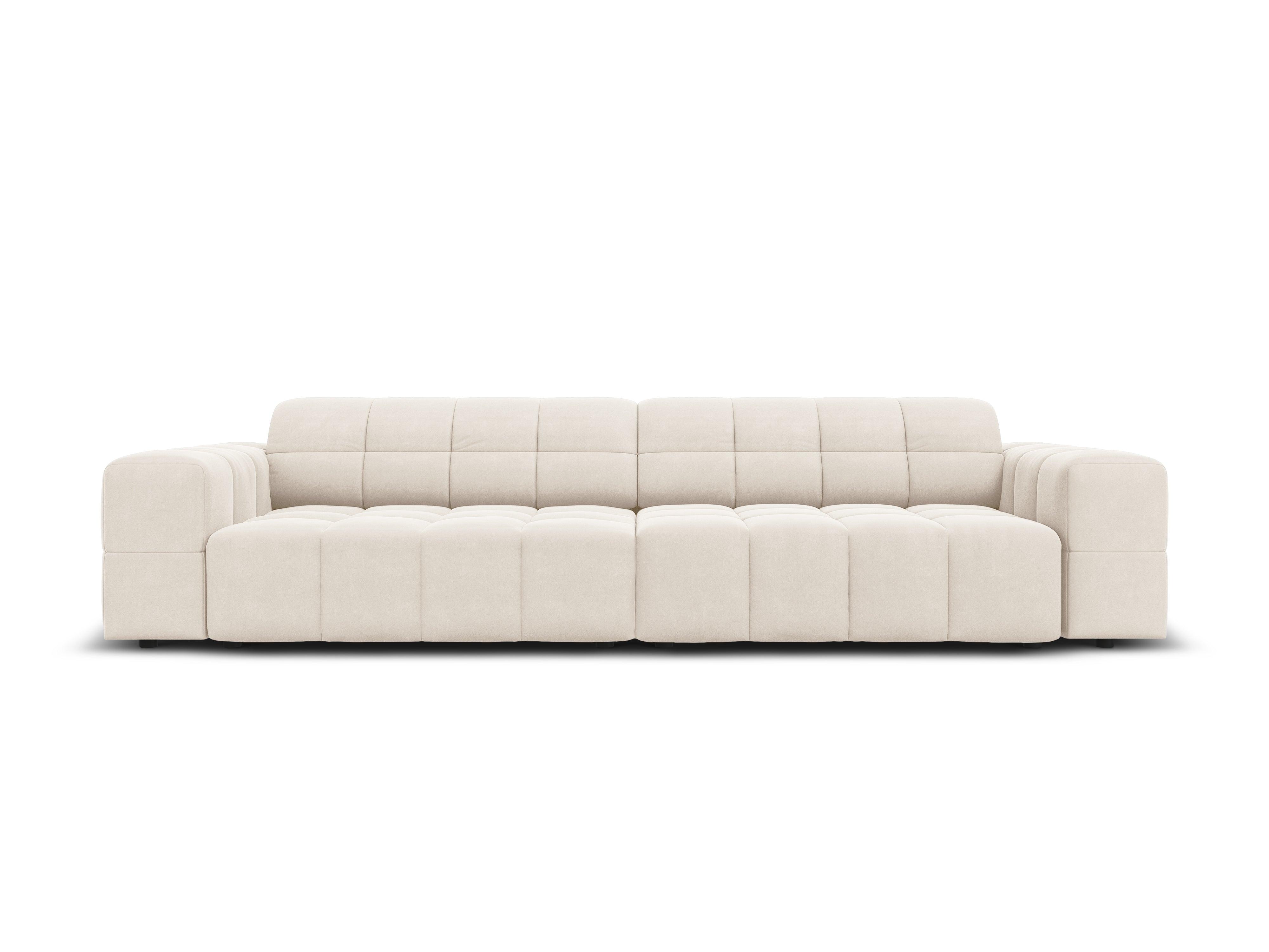 Velvet 4-seater sofa CHICAGO light beige Cosmopolitan Design Eye on Design