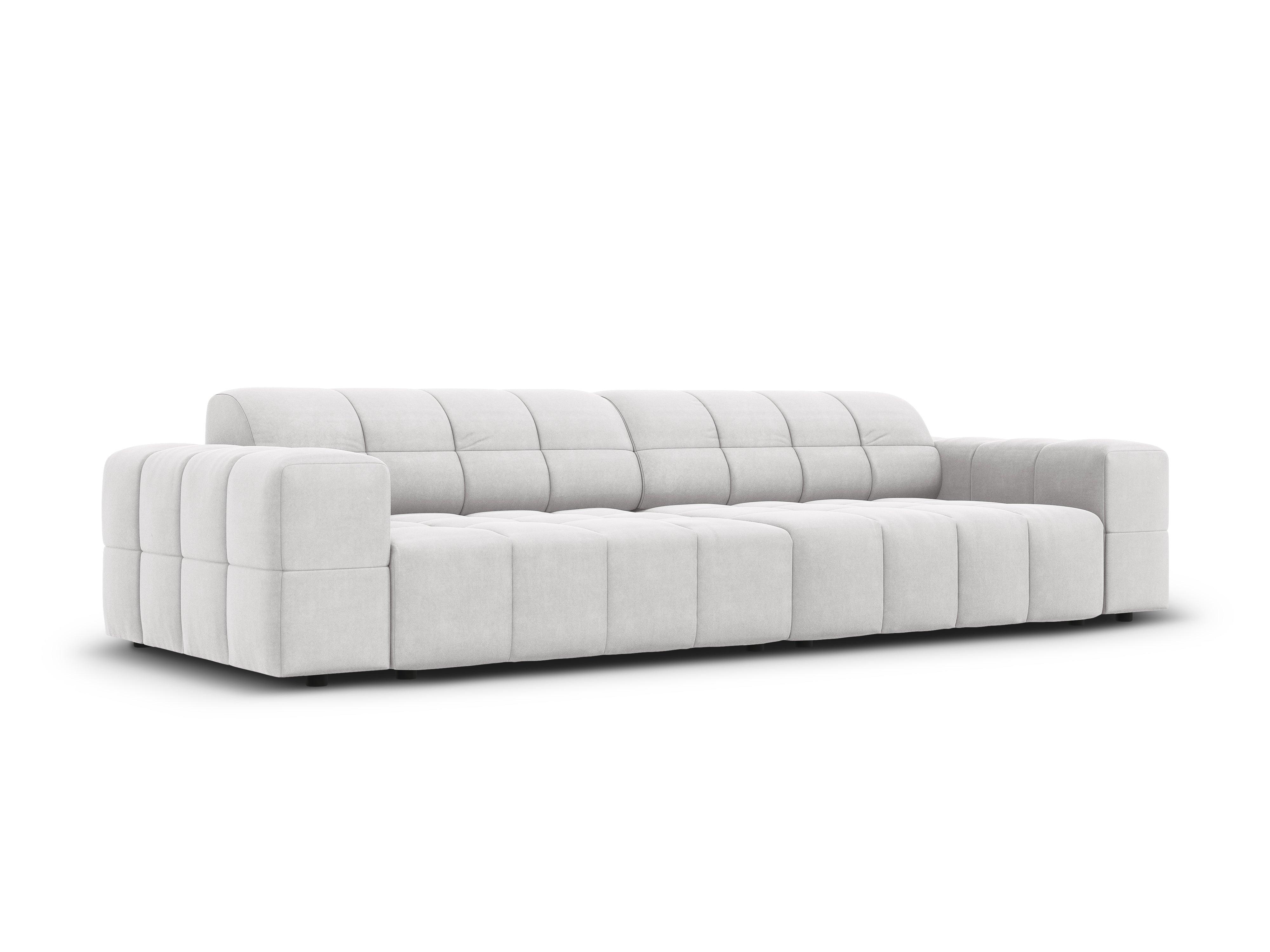 Velvet 4-seater sofa CHICAGO light grey Cosmopolitan Design Eye on Design