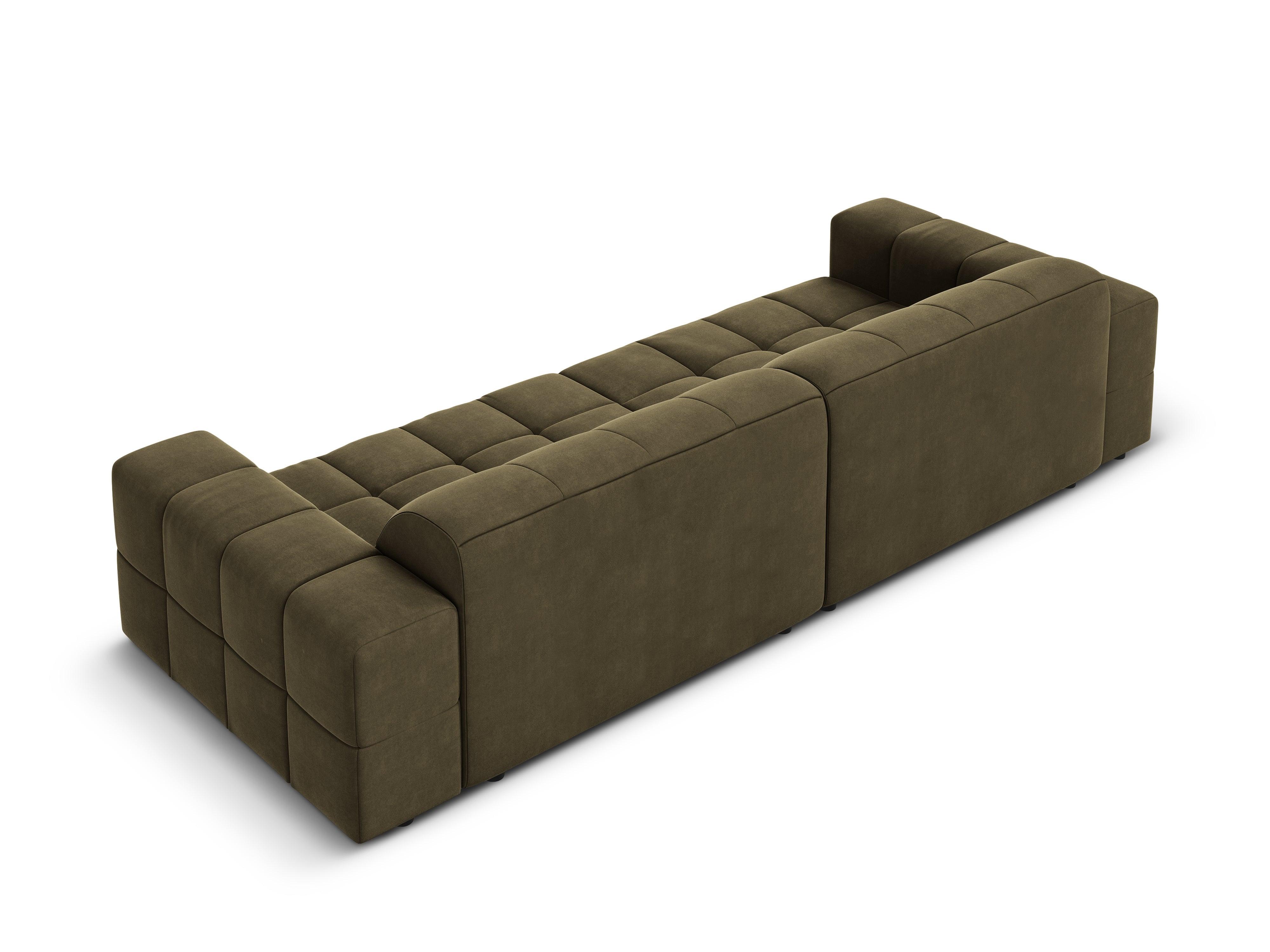 Velvet 4 seater sofa CHICAGO olive Cosmopolitan Design Eye on Design