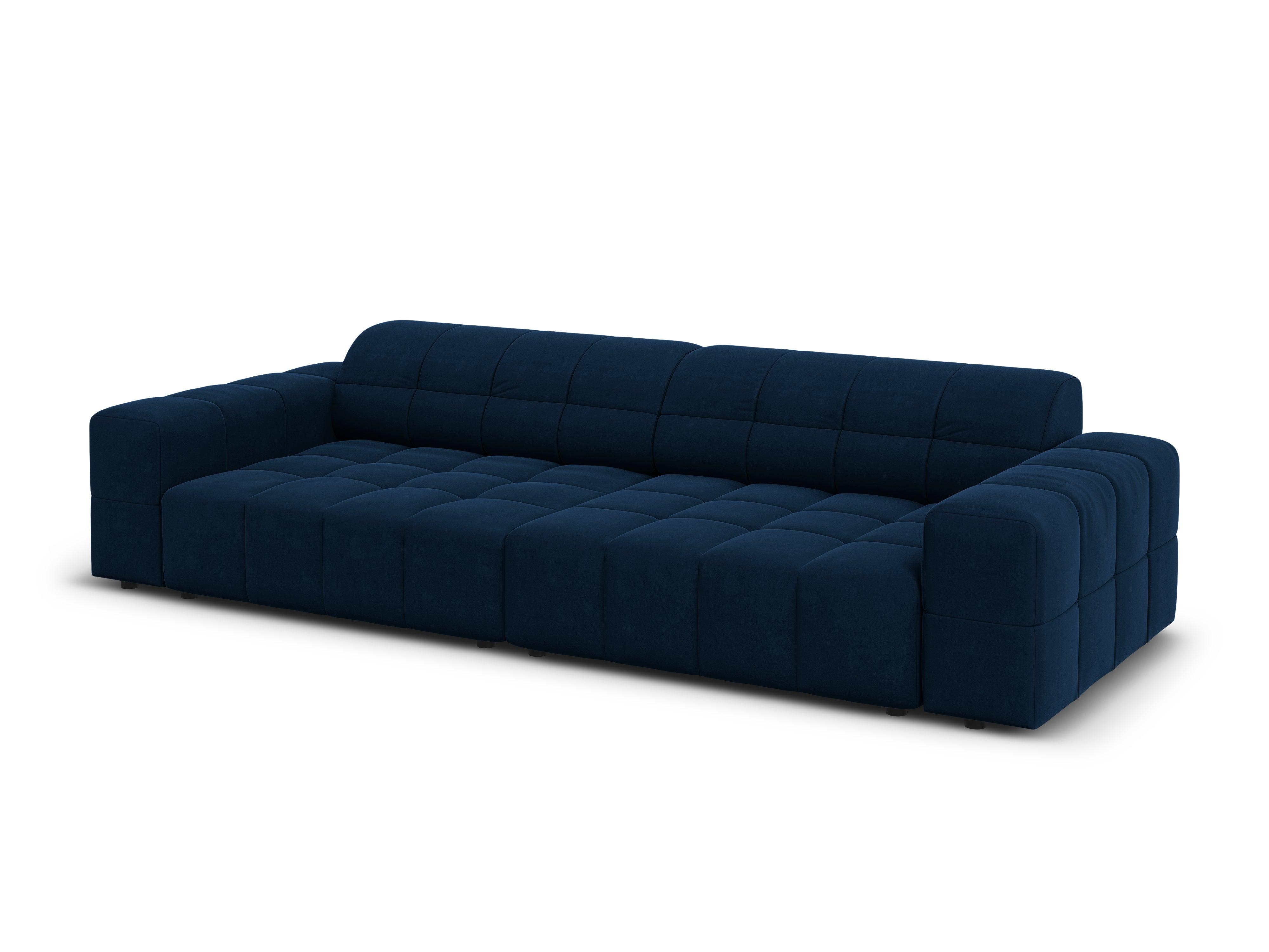 Velvet 4-seater sofa CHICAGO royal blue Cosmopolitan Design Eye on Design