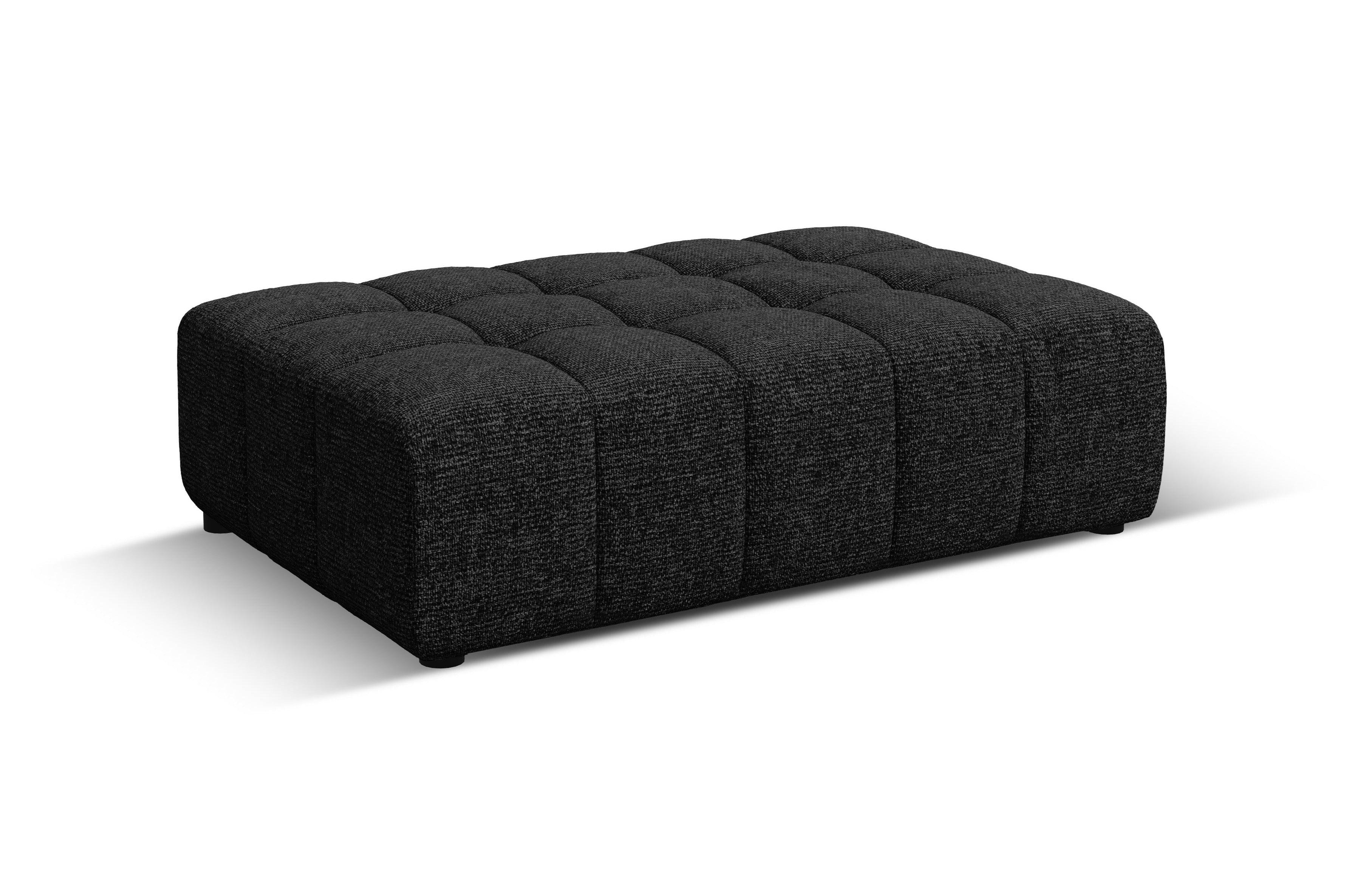 CHICAGO pouffe black chenille Cosmopolitan Design Eye on Design