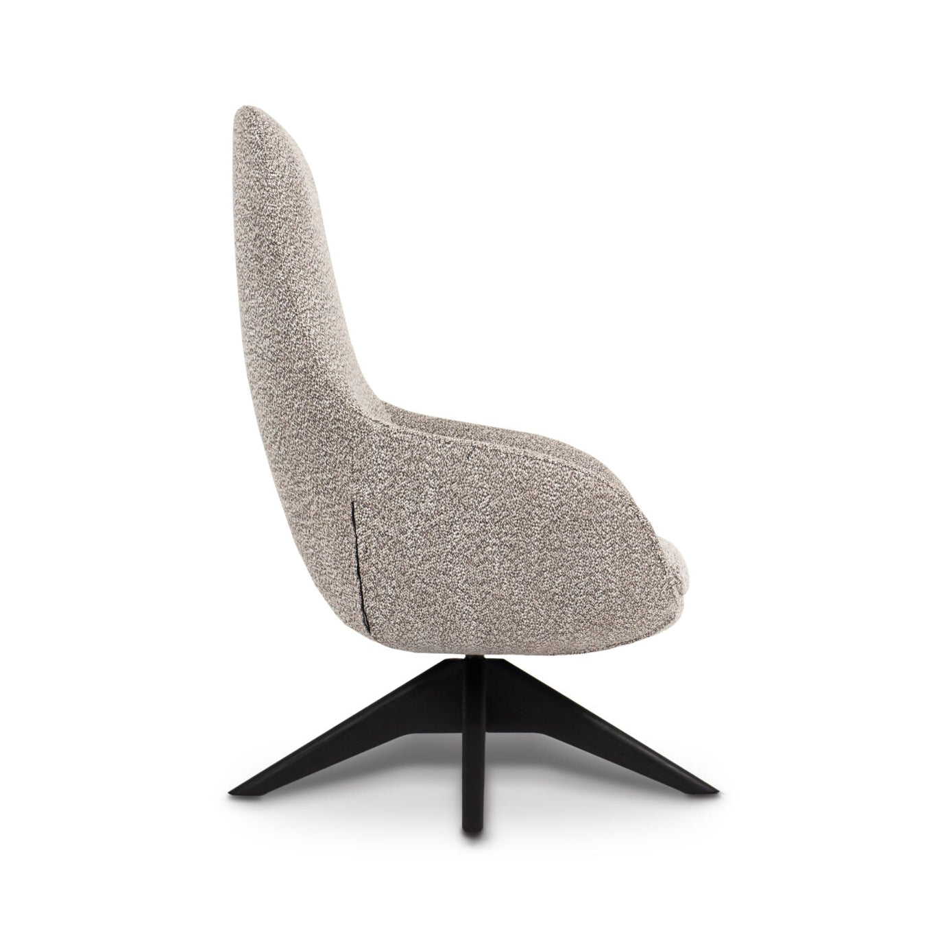 Classic Upholstered Swivel Armchair with Wooden Base