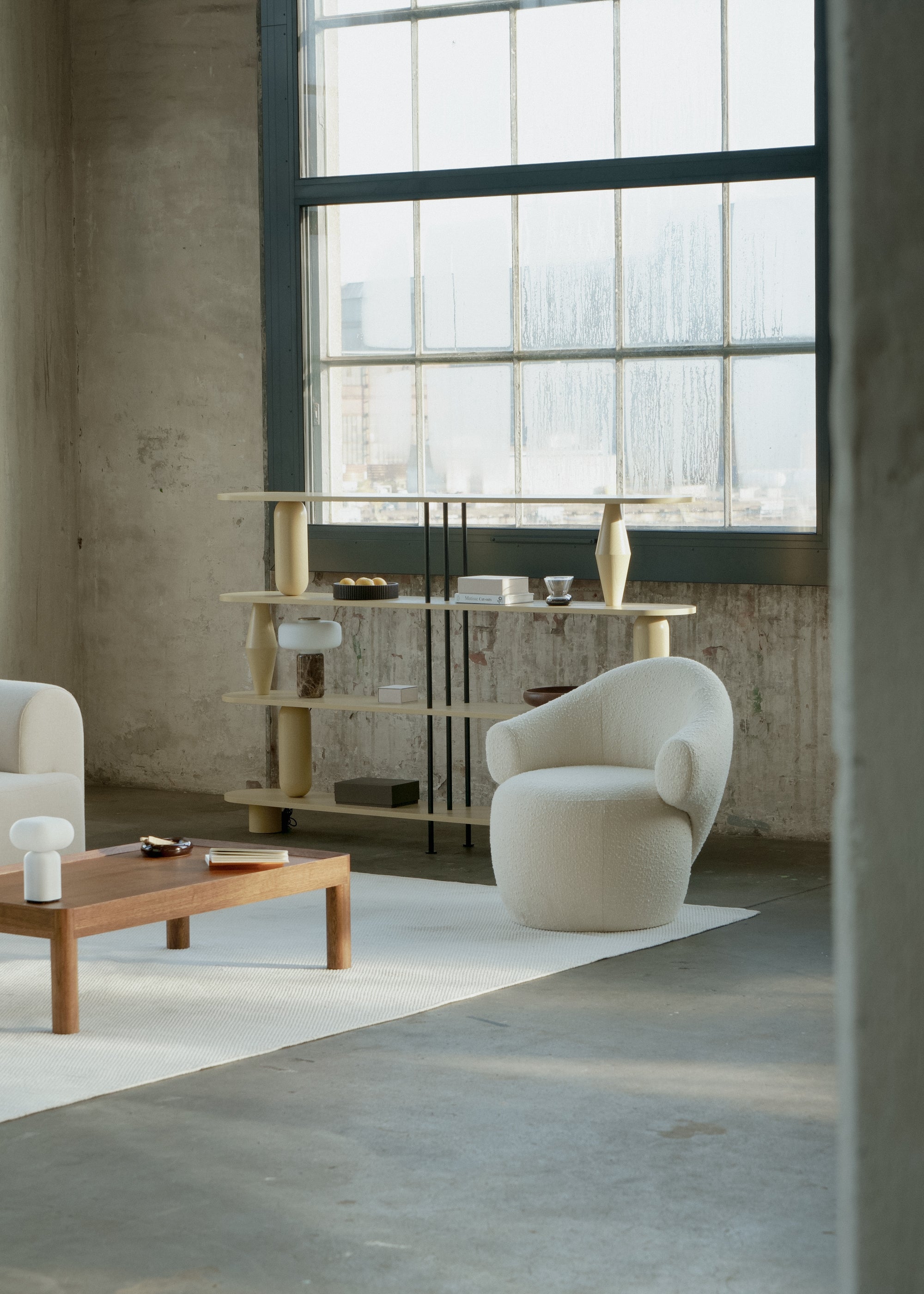 Sessel CONVA in braunem Boucle