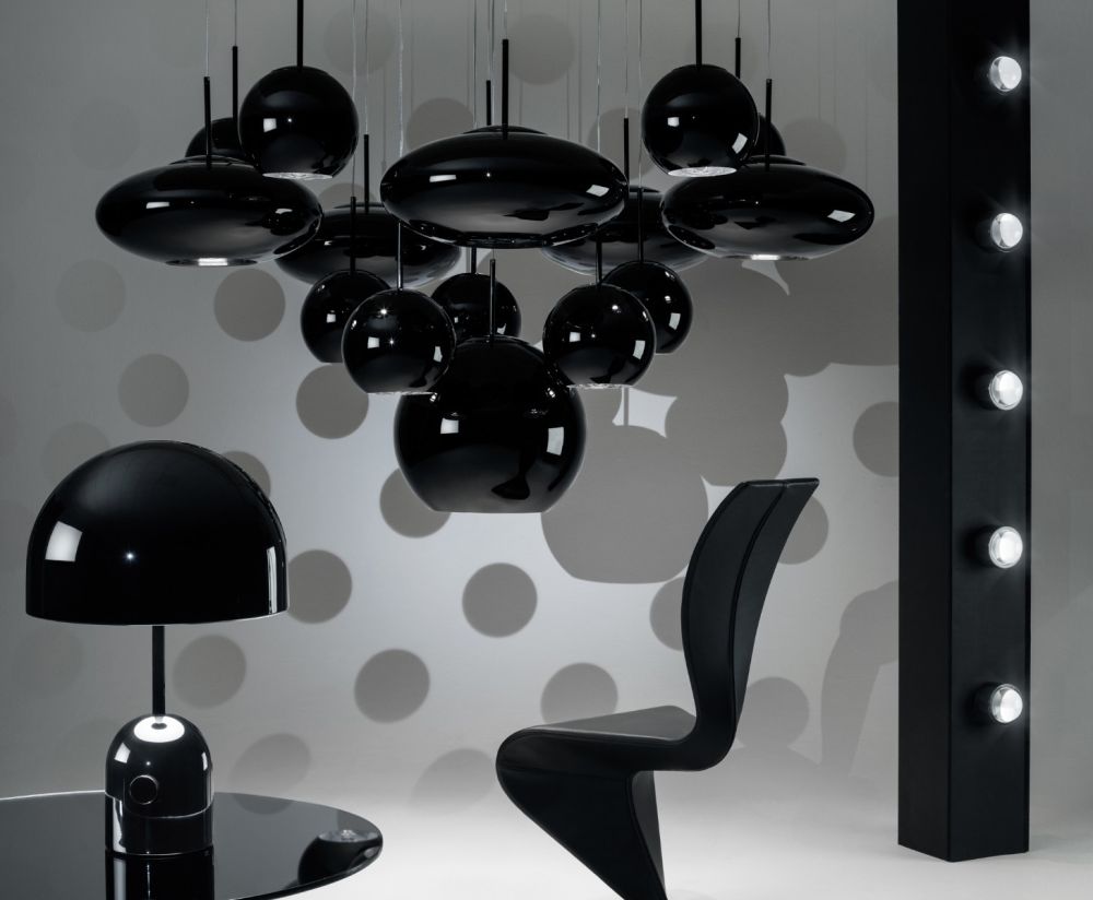Kupferschwarz hängende Lampe