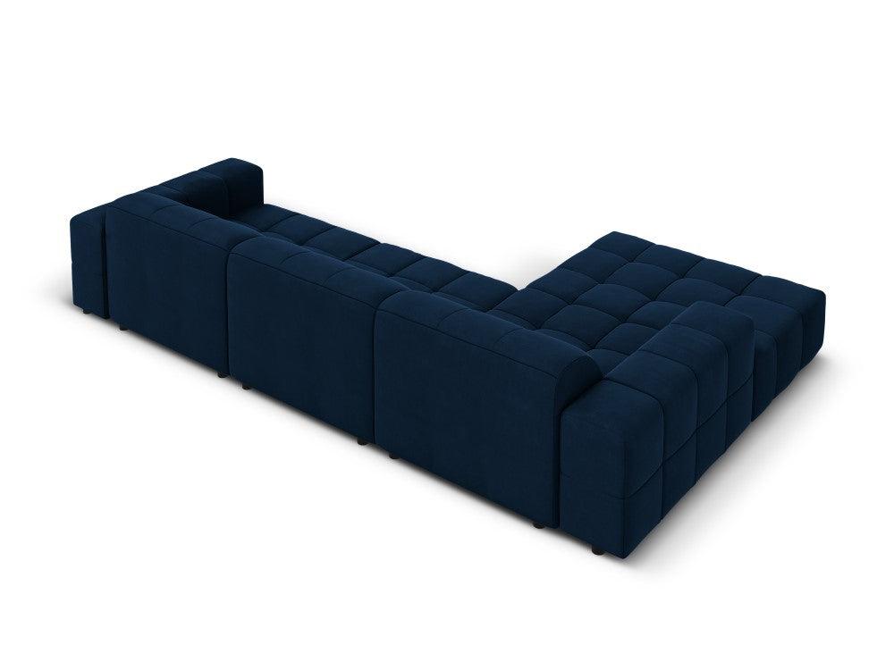 Left corner velvet 4-seater CHICAGO royal blue Cosmopolitan Design Eye on Design