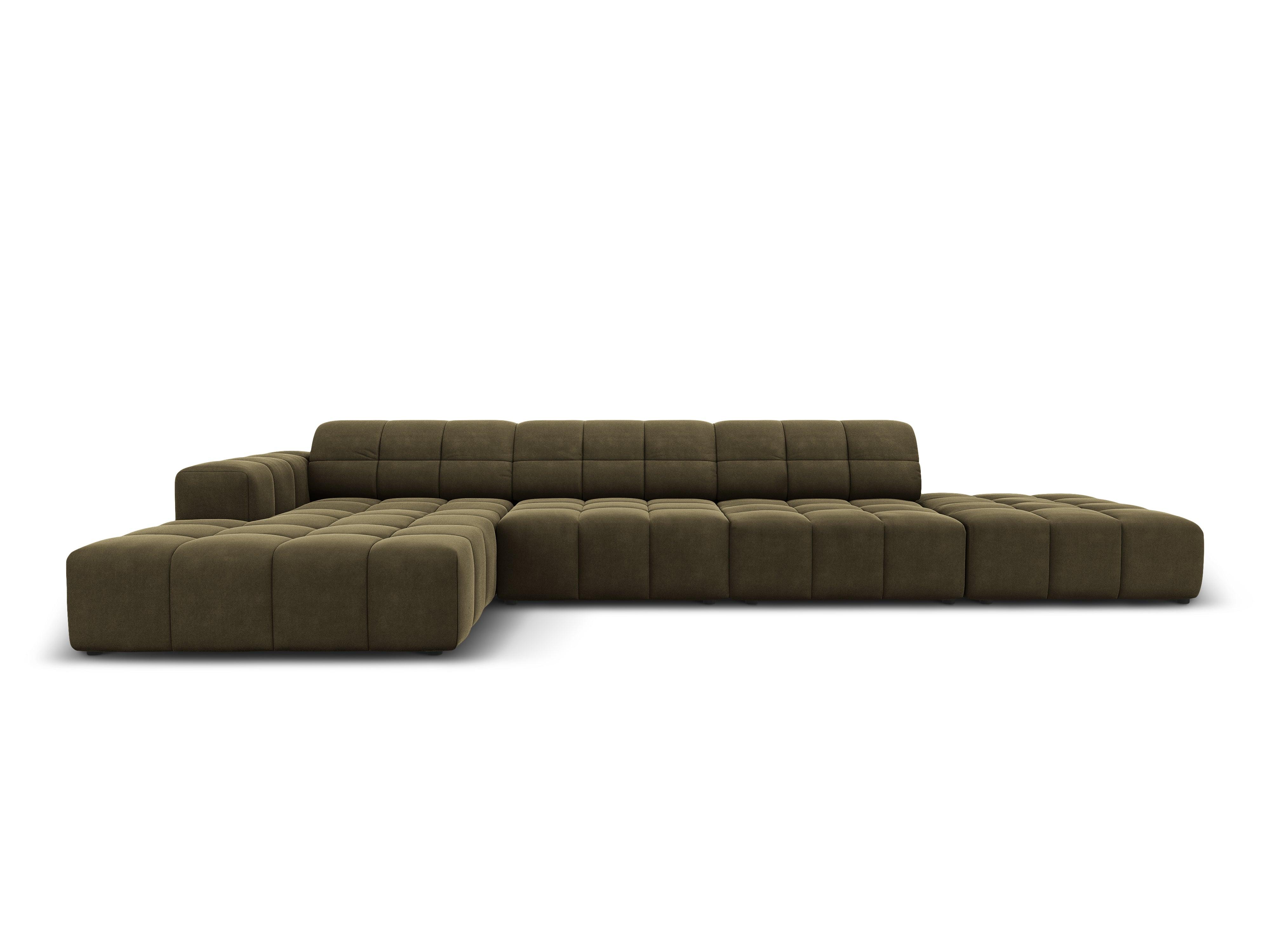 Left corner velvet 5 seater CHICAGO olive Cosmopolitan Design Eye on Design