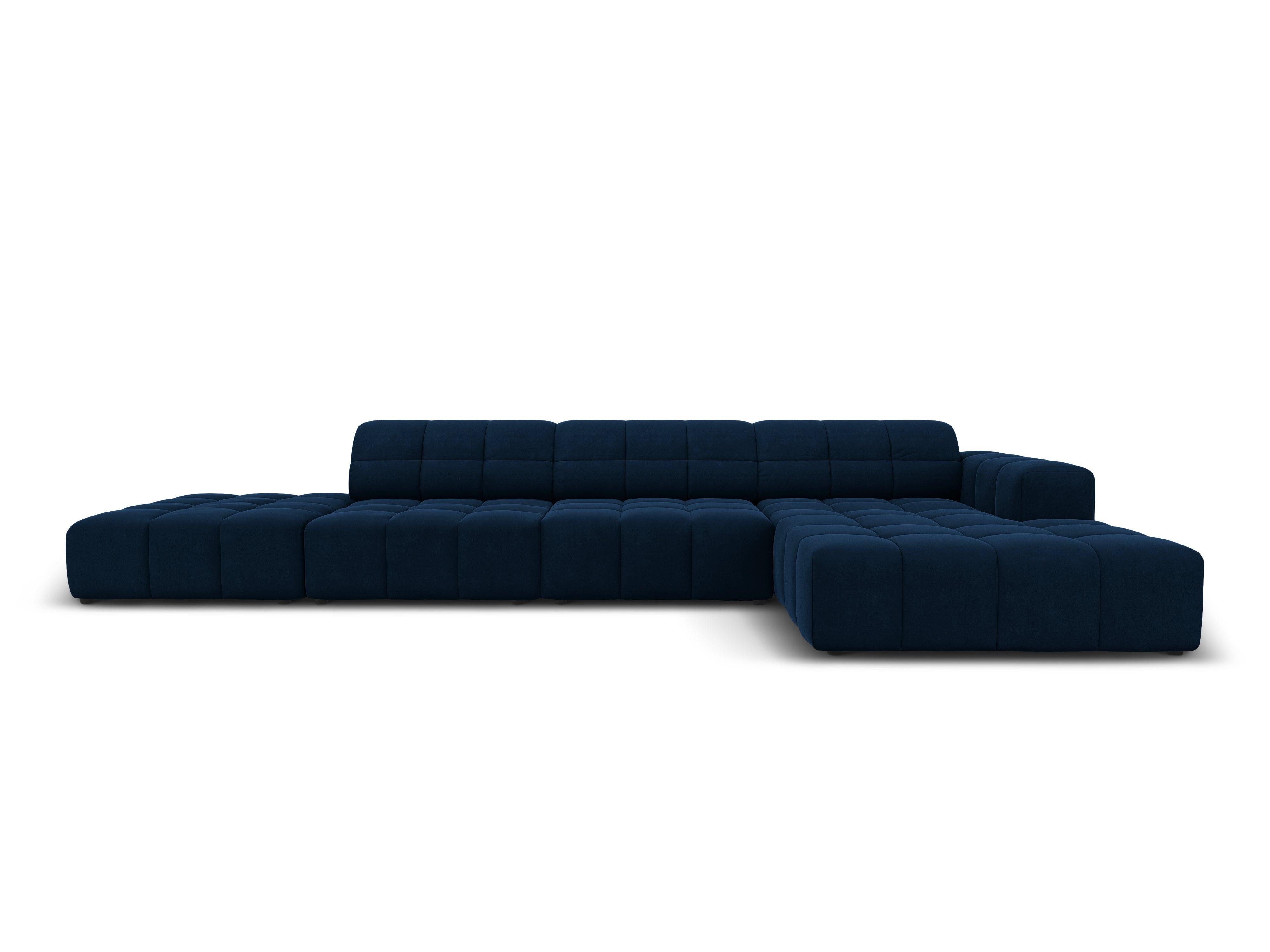 Right corner velvet 5-seater CHICAGO royal blue Cosmopolitan Design Eye on Design