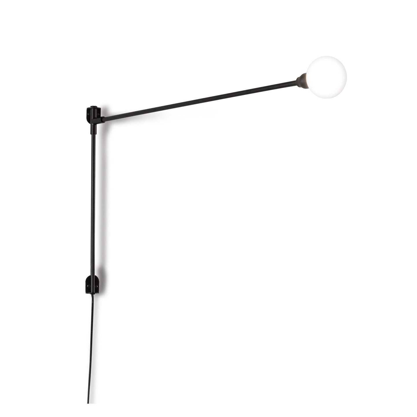 Pivotante black potency wall lamp