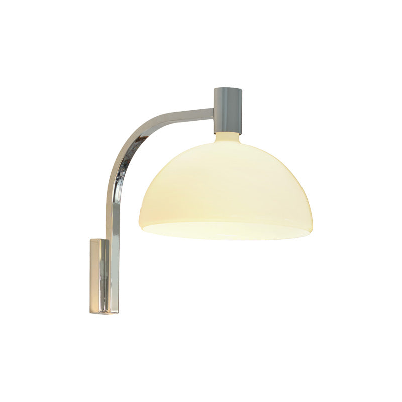 AS3C chrome with white glass wall lamp