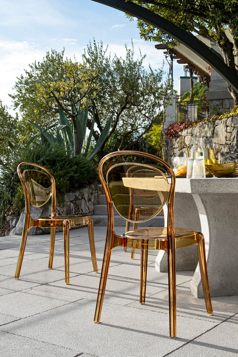 Stuhl PARISIENNE grau transparent