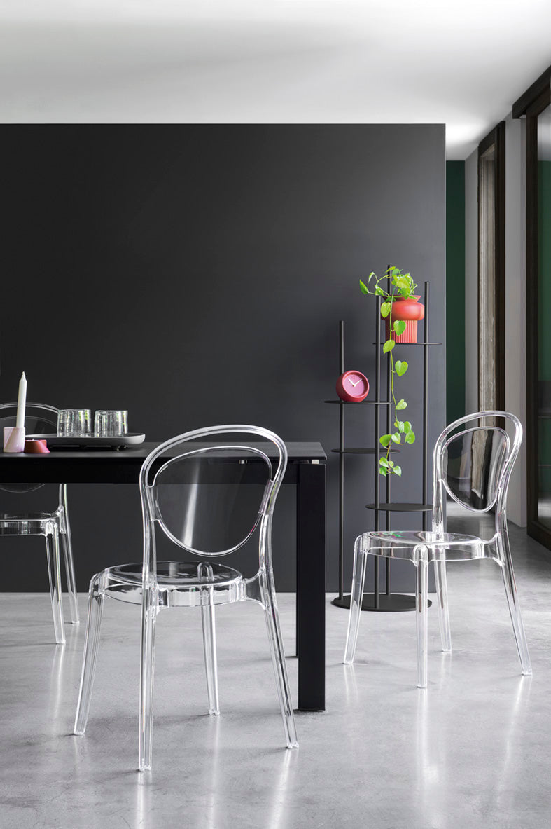 Stuhl PARISIENNE grau transparent
