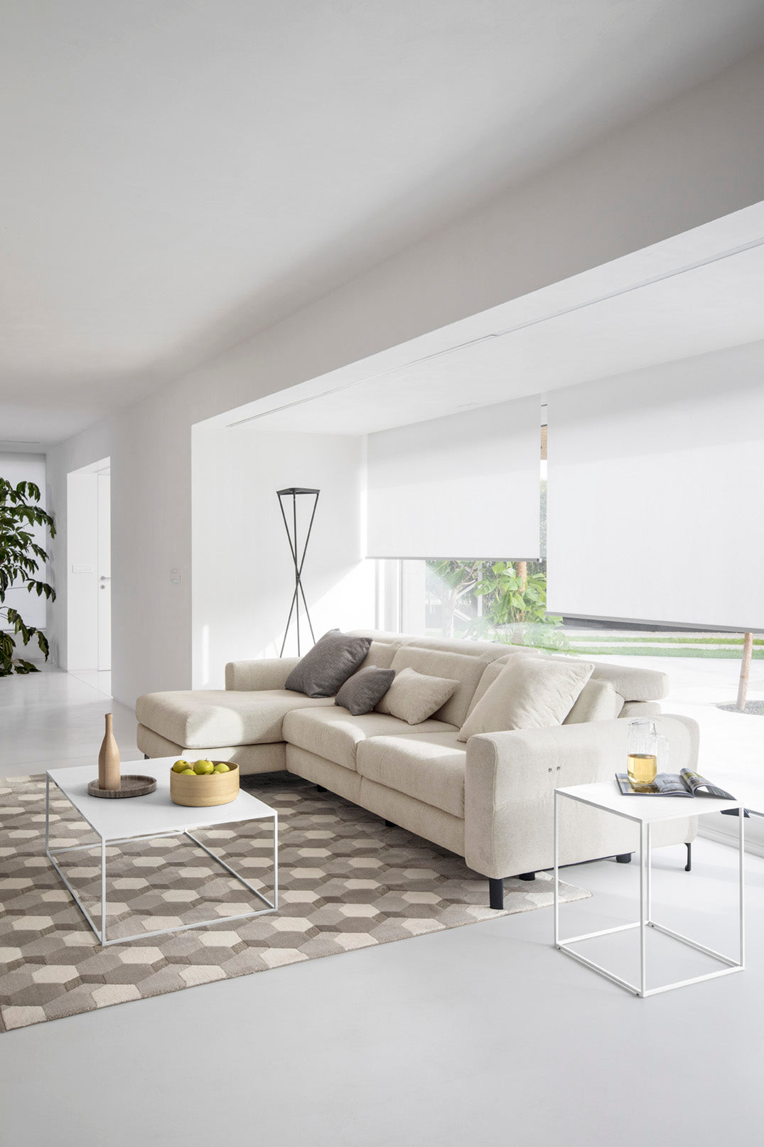 Right-facing corner sofa NORMA upholstered