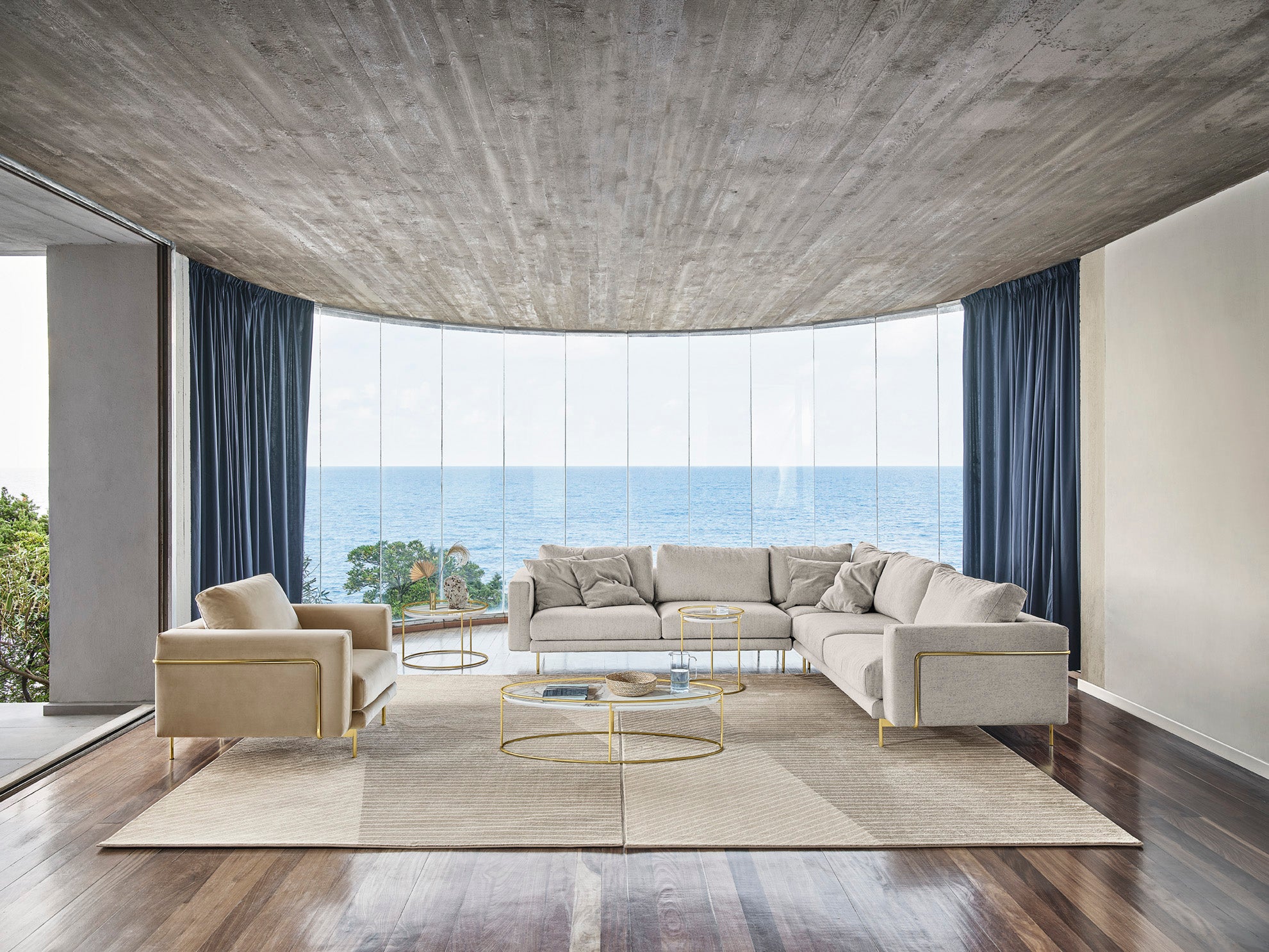 Upholstered 3-Seater Sofa ROD