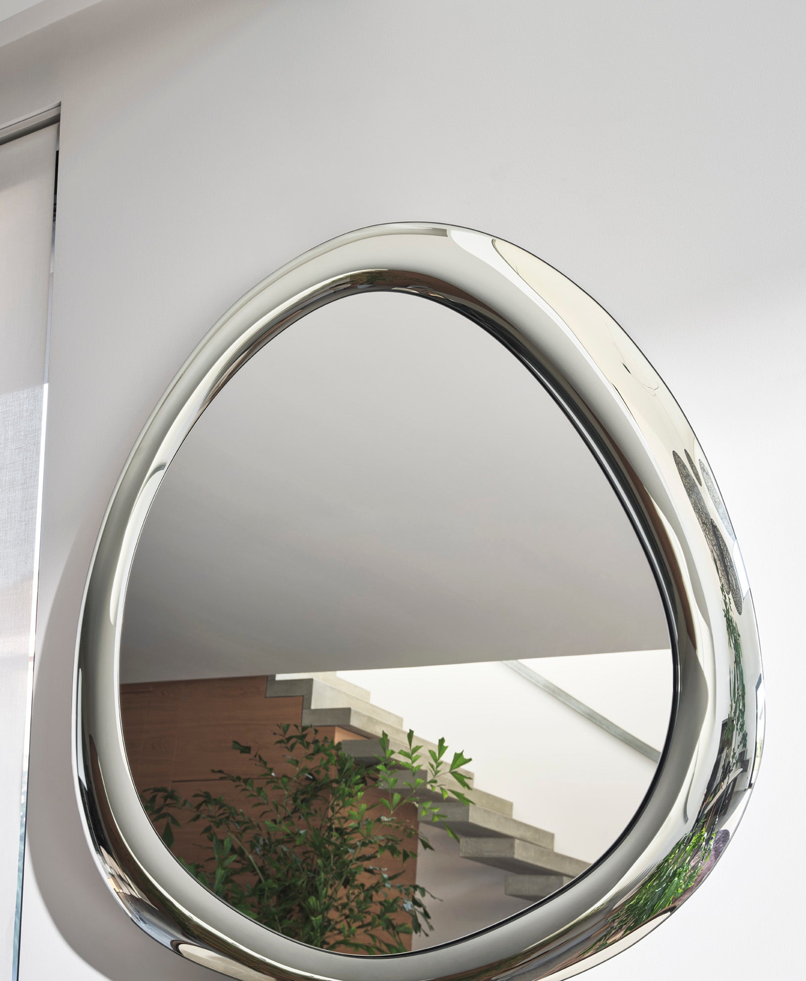 Oval Mirror AURA Brown Glass