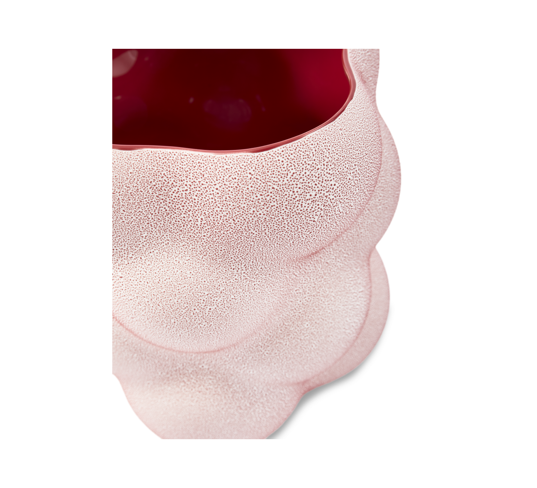 GRAPE vase coral red