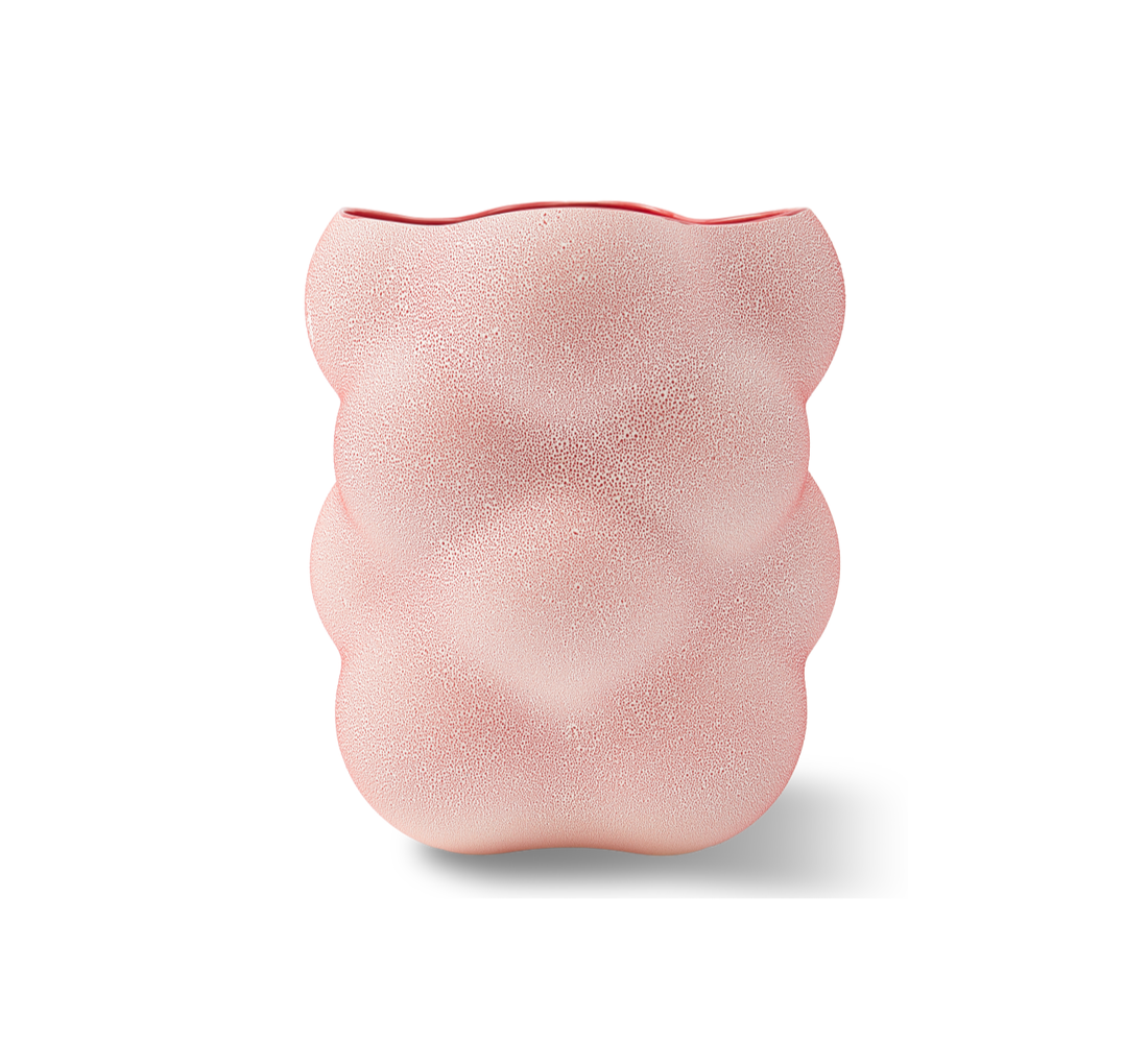 GRAPE vase coral red