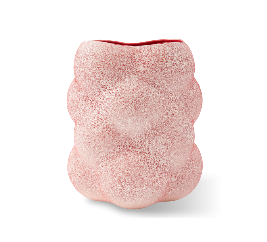 GRAPE vase coral red
