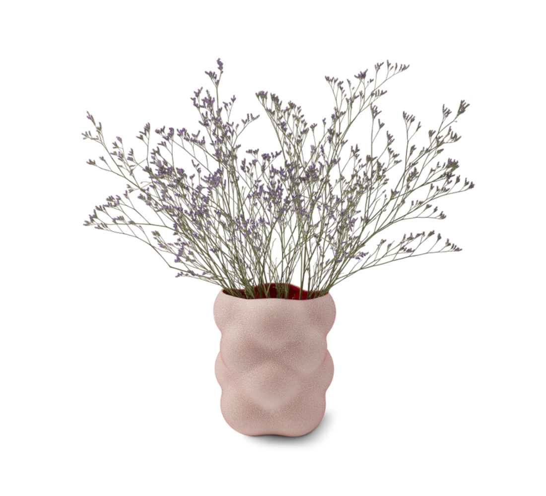 GRAPE vase coral red