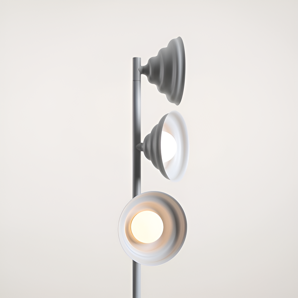 Floor lamp with regulation of shadow wave