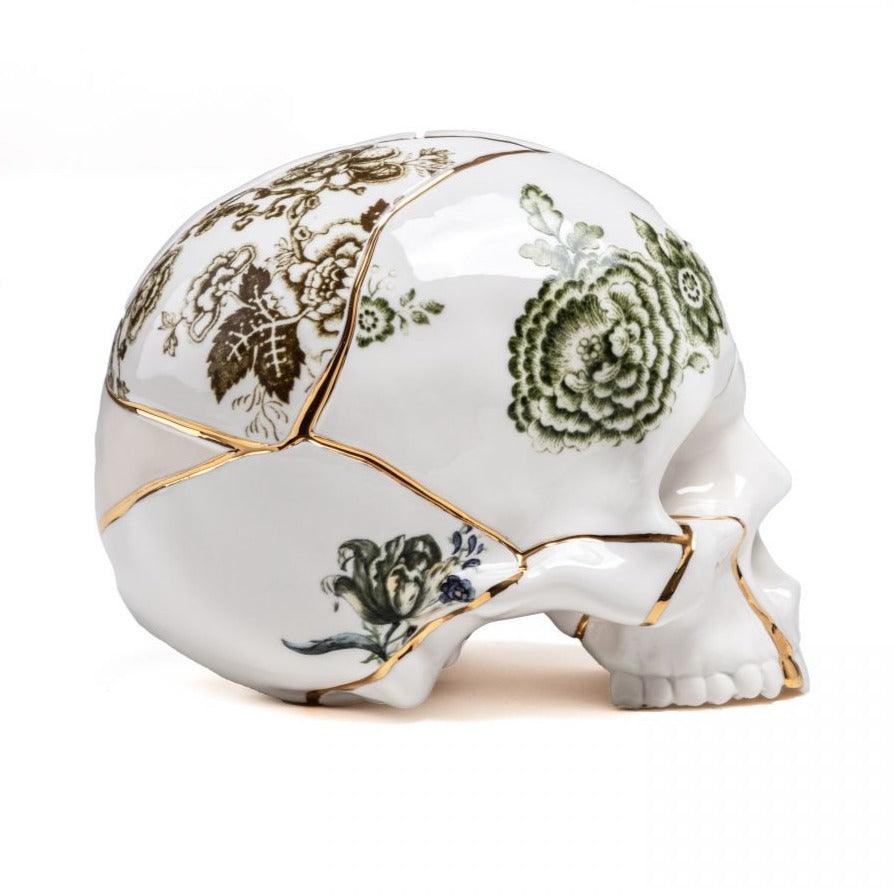 Dekoracja KINTSUGI SKULL porcelanowy Seletti    Eye on Design