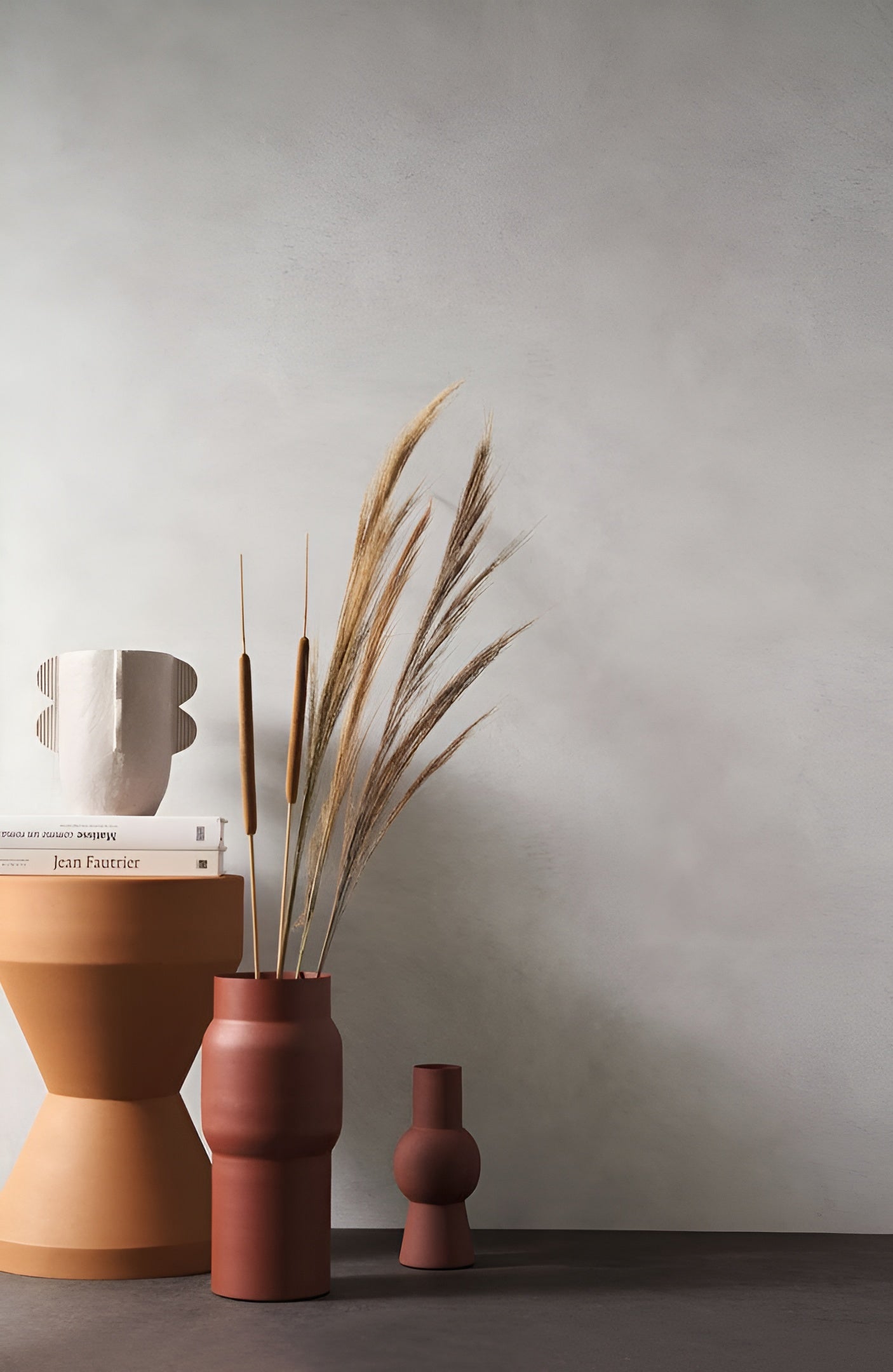 Strukturierte Tapete, die Leinwand imitiert ARGILE - ARGENT silber-grau