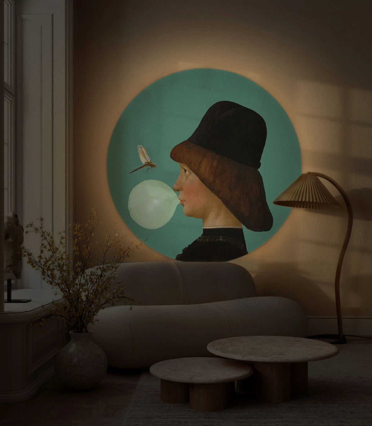 Wandleuchte DOTS LIGHTING - JUNGE UND LIBELLE grün