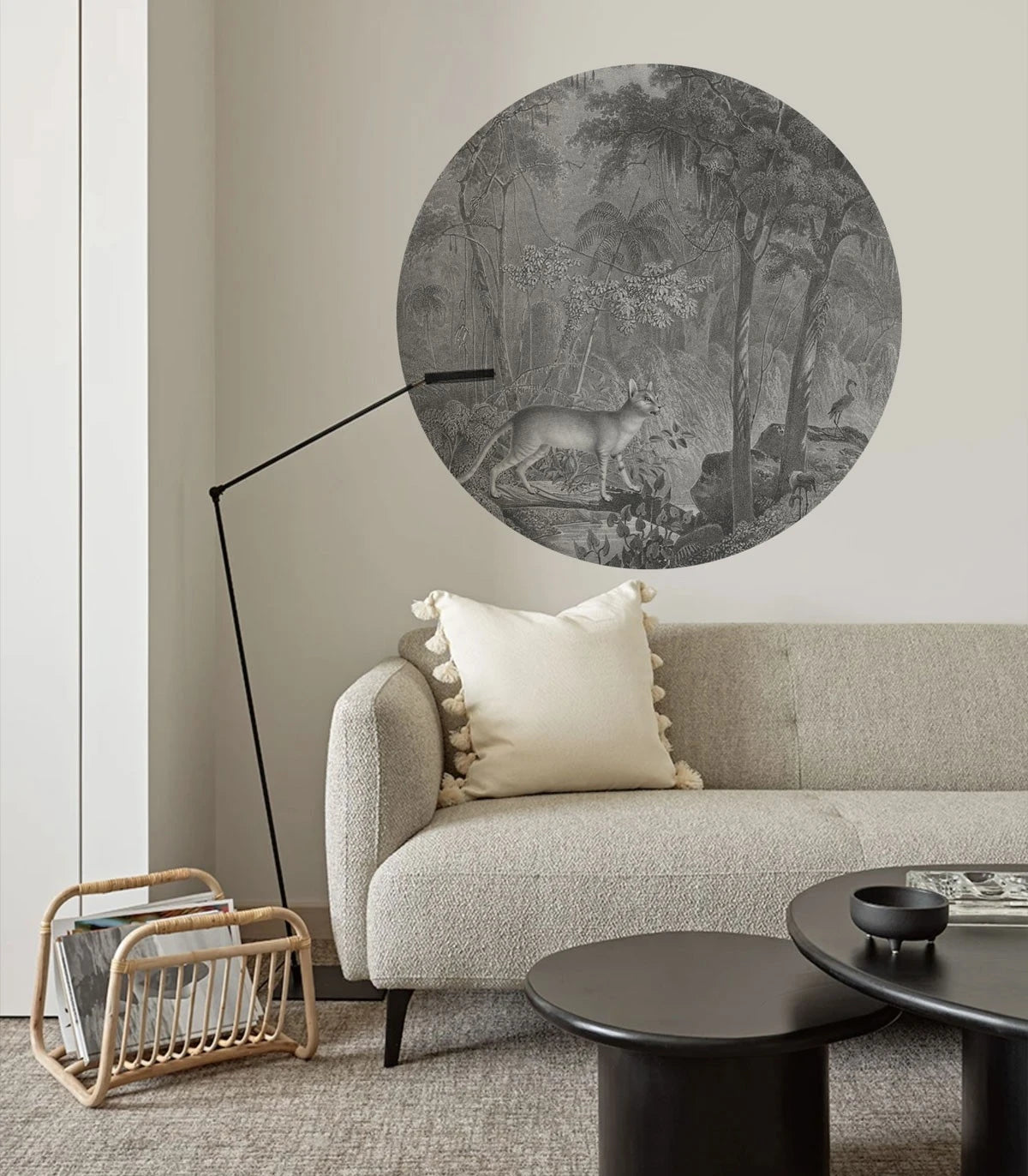 Wandleuchte DOTS LIGHTING - JUNGLE CAT grau