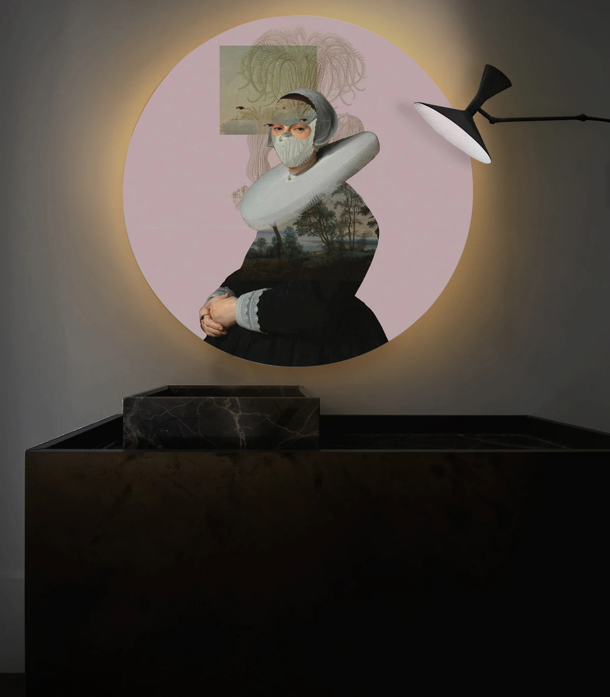 Wandleuchte DOTS LIGHTING - LANDSCAPE MUSE rosa