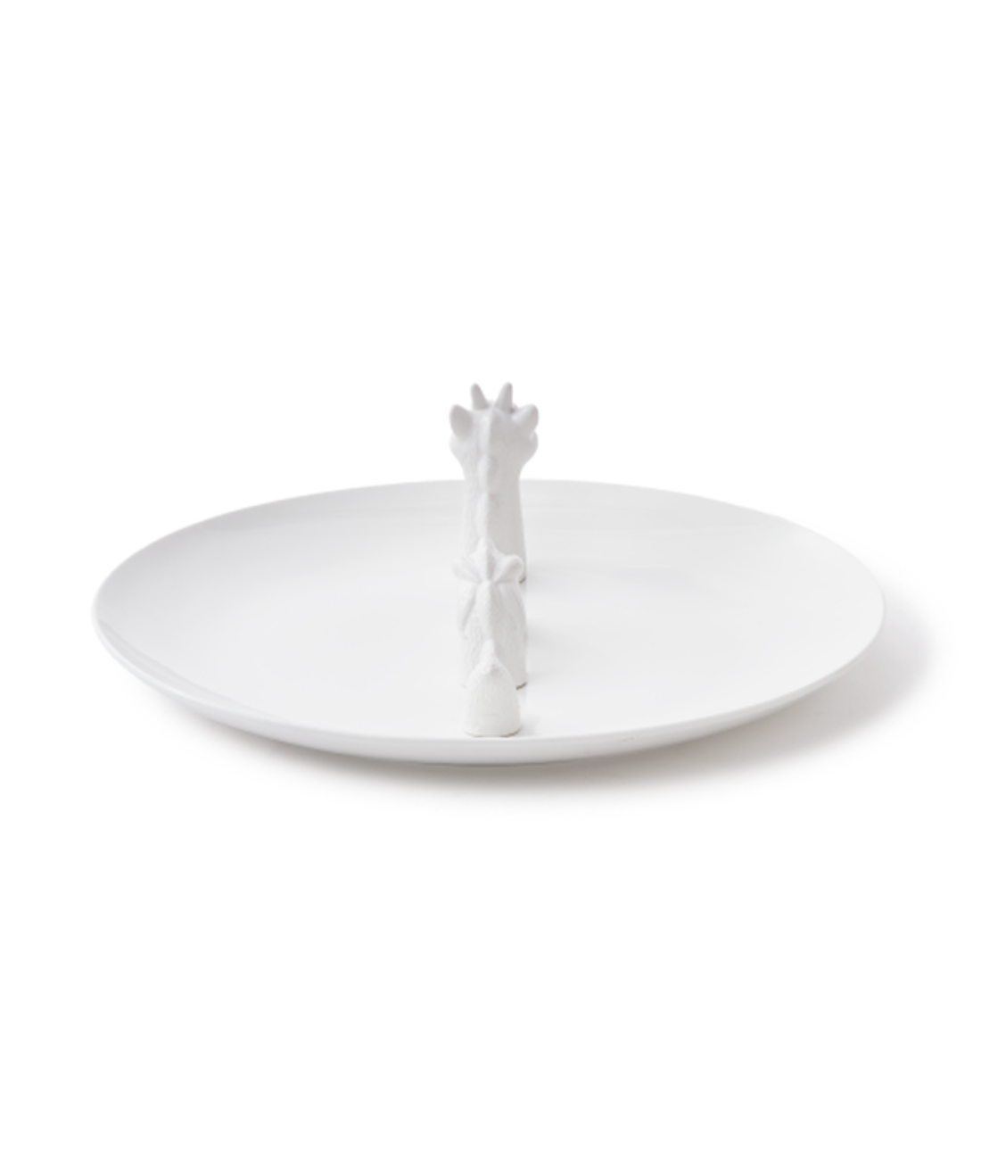Decorative plate DRAGON white