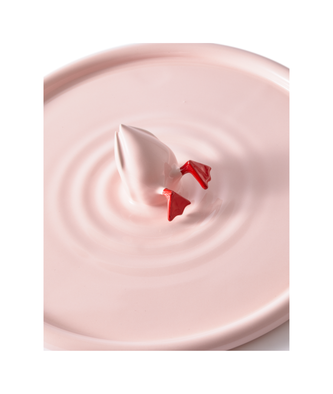 DIVING DUCK light pink plate