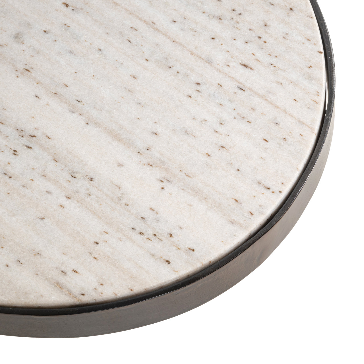 BILOXI Brown Coffee Table with Marble Top