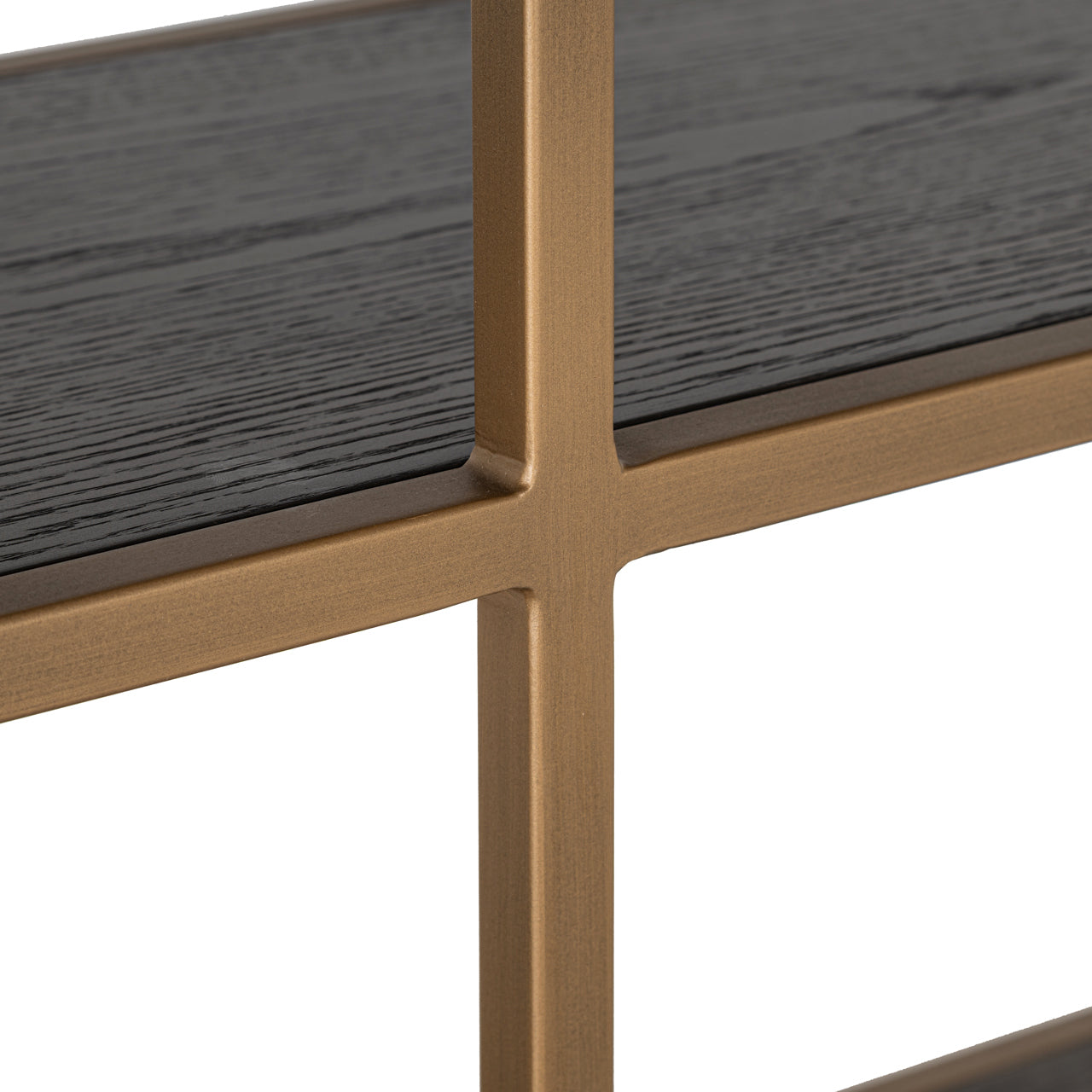 Regal CARTER Eichenfurnier mit goldenem Rahmen