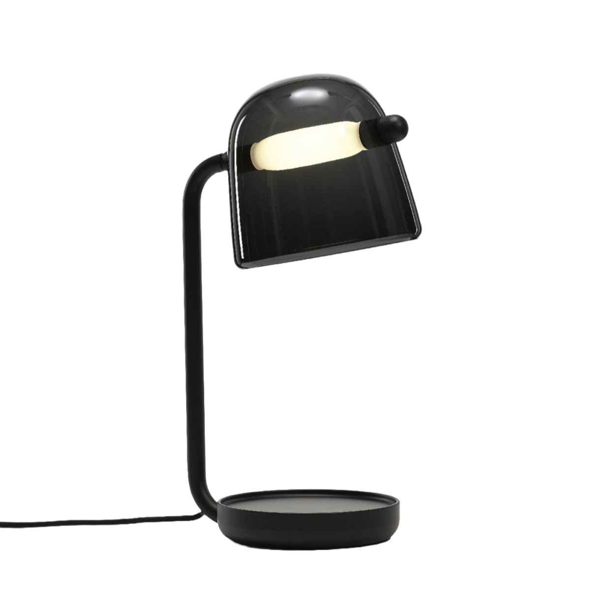 Tischlampe kann eine schwarze Basis sein