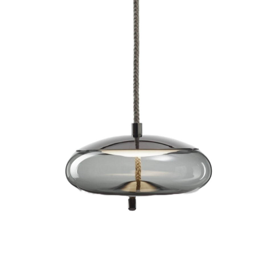 Knot Small hanging lamp - glass disco