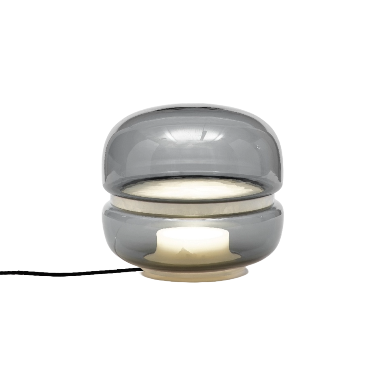 Macaron mini table lamp inflatable glass with onyx