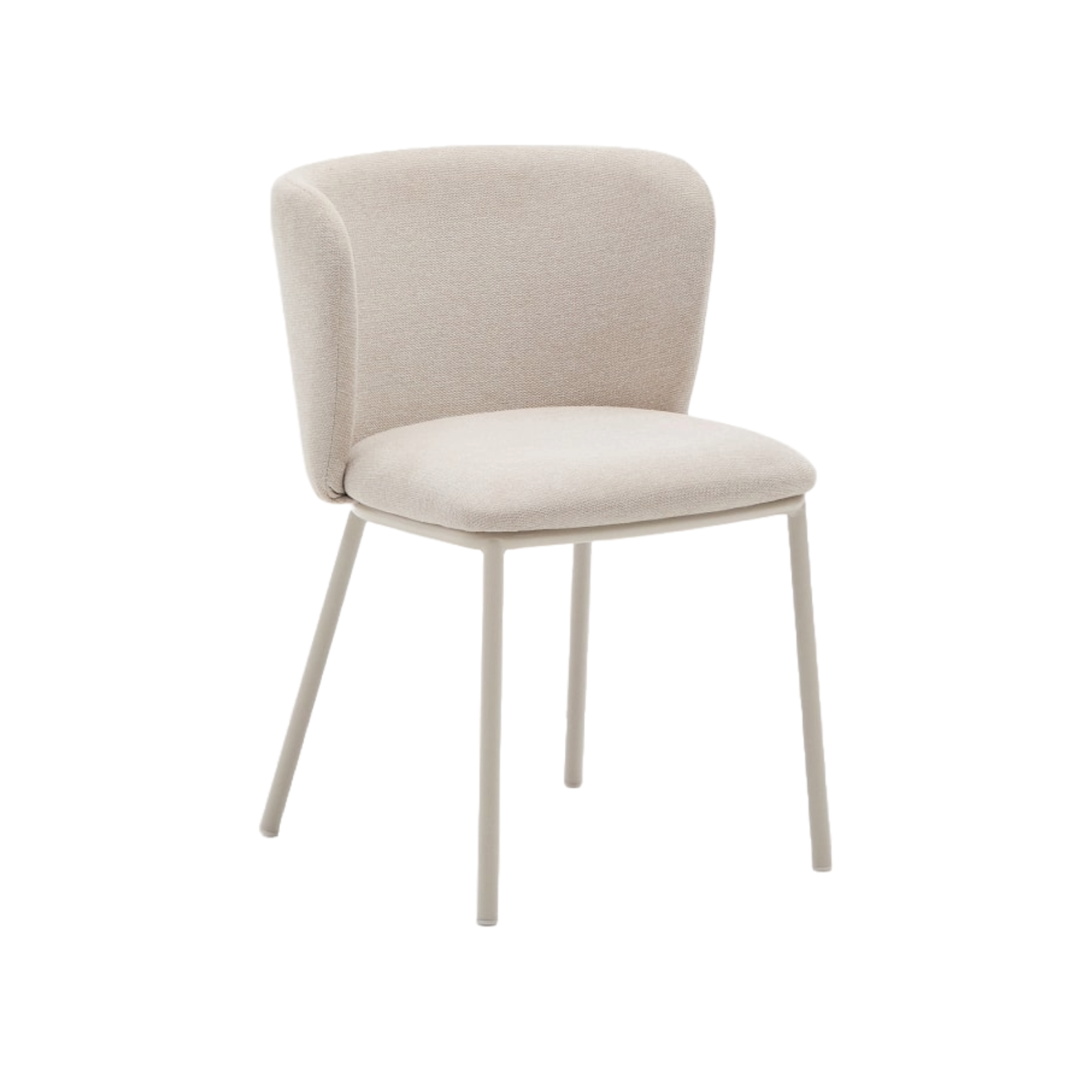 Chair in the ciselia beige in the Sielilian fabric with a beige base