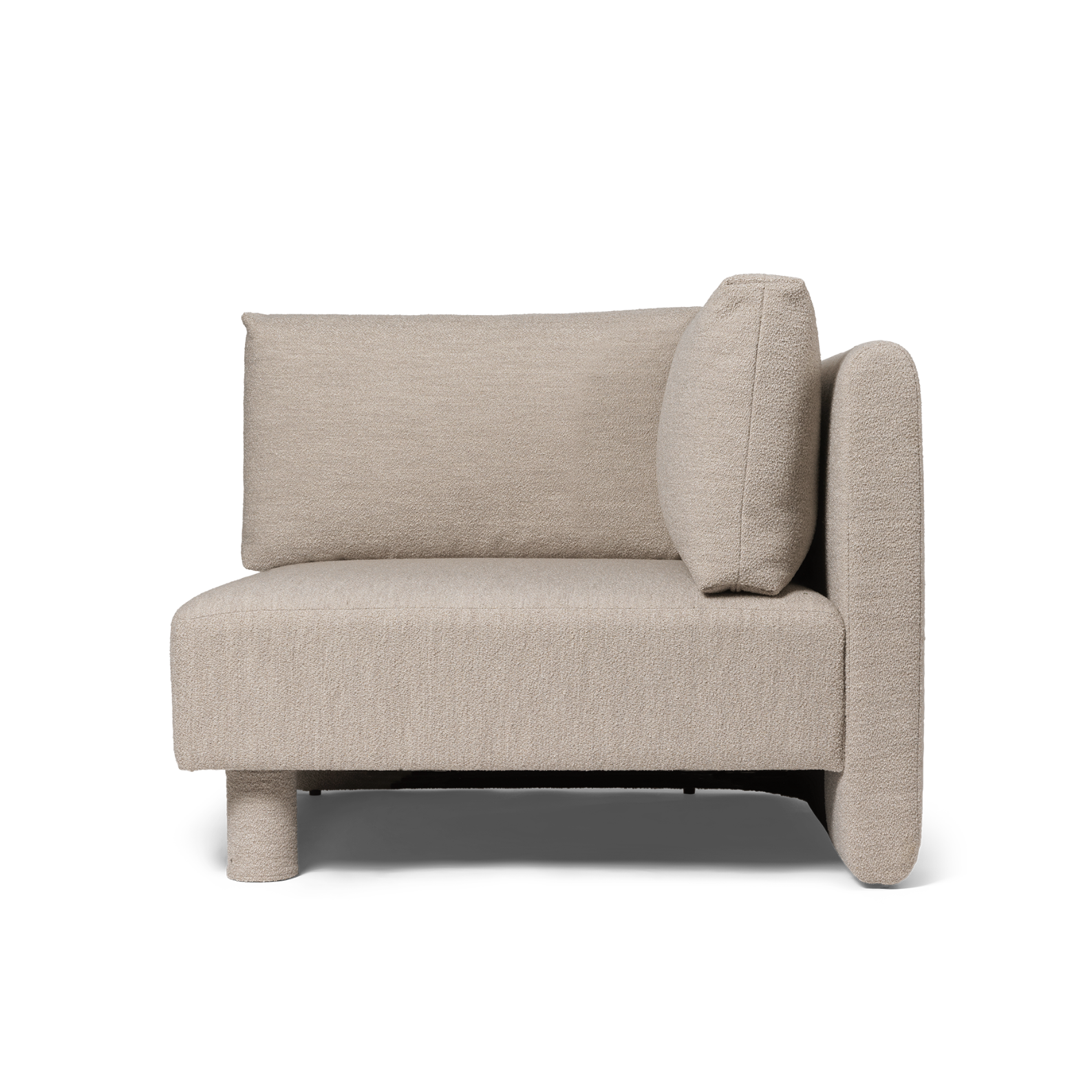 DASE Modulare Sofa - weiches Bouclé -Beige weiches Element