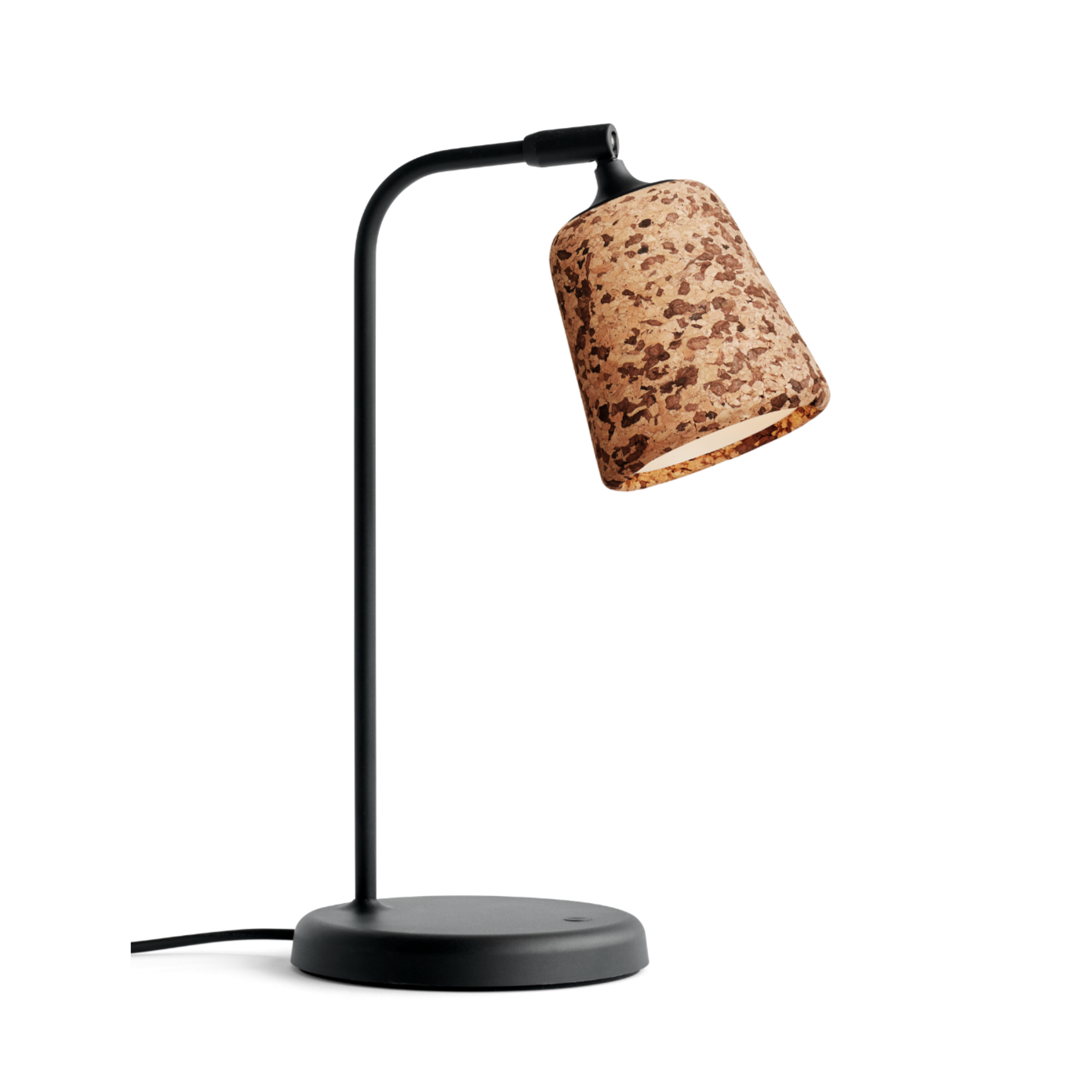 Desk lamp material mix cork