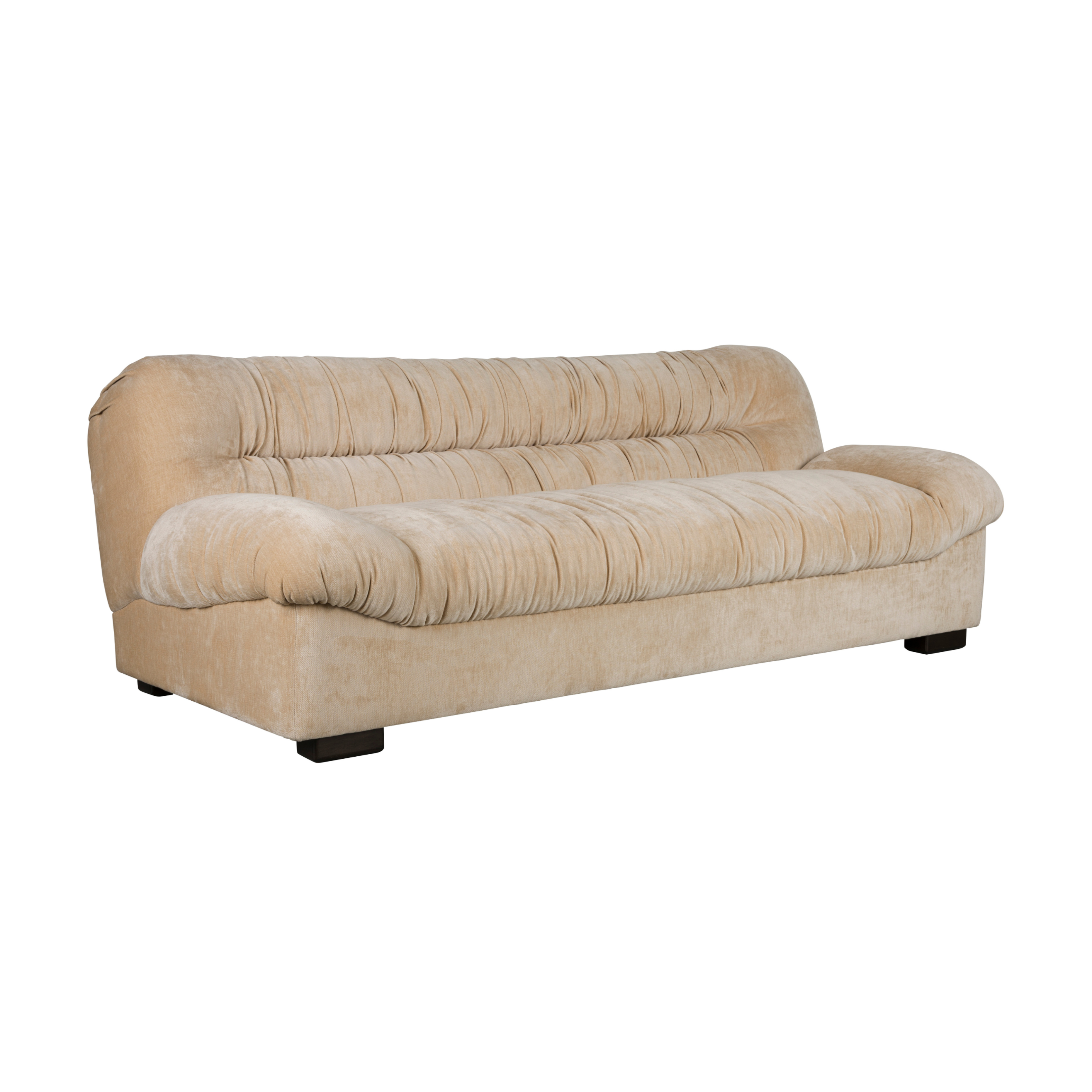 DOUGLAS beige velvet sofa